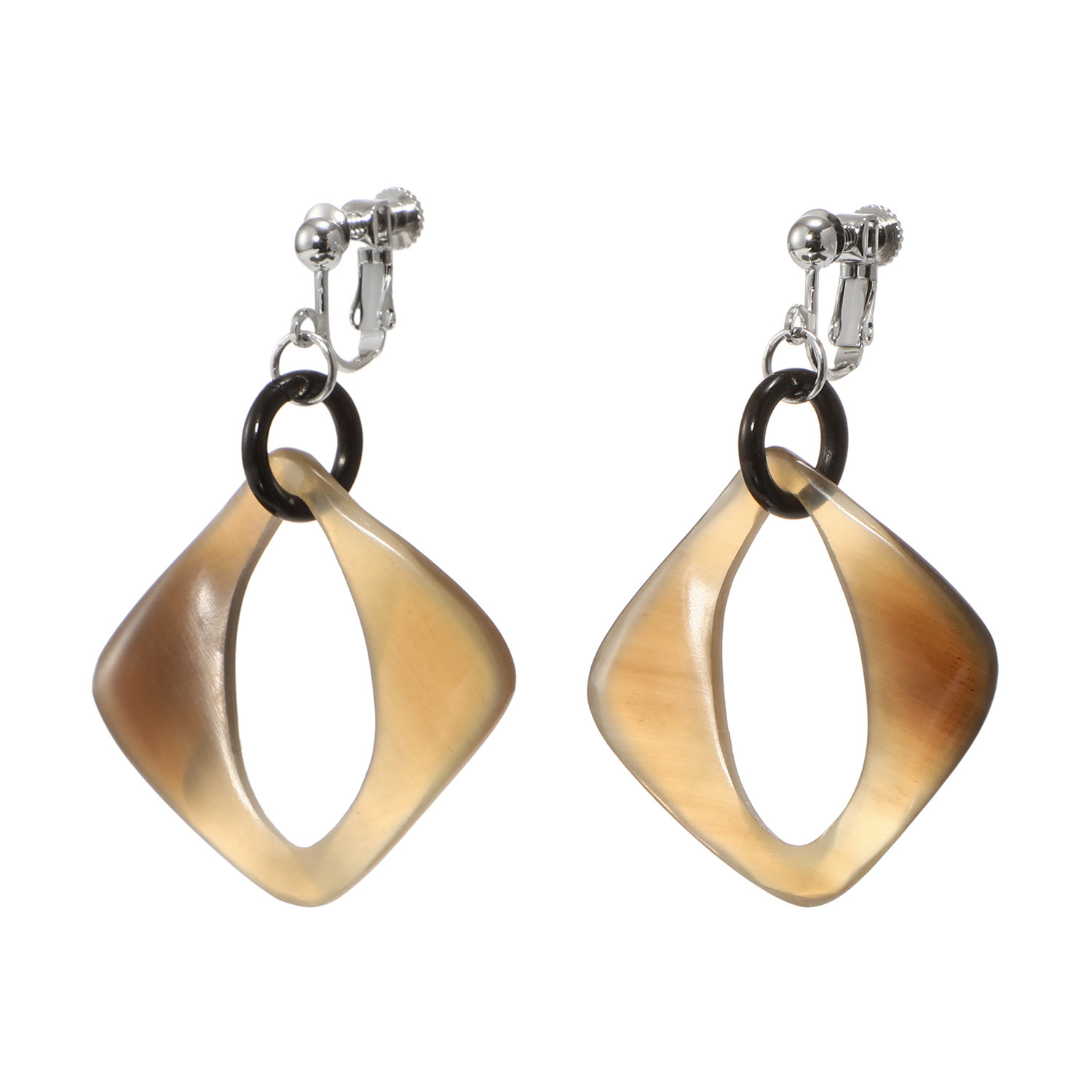 ミル・レーヴ 水牛 スウィング イヤリング／ピアス