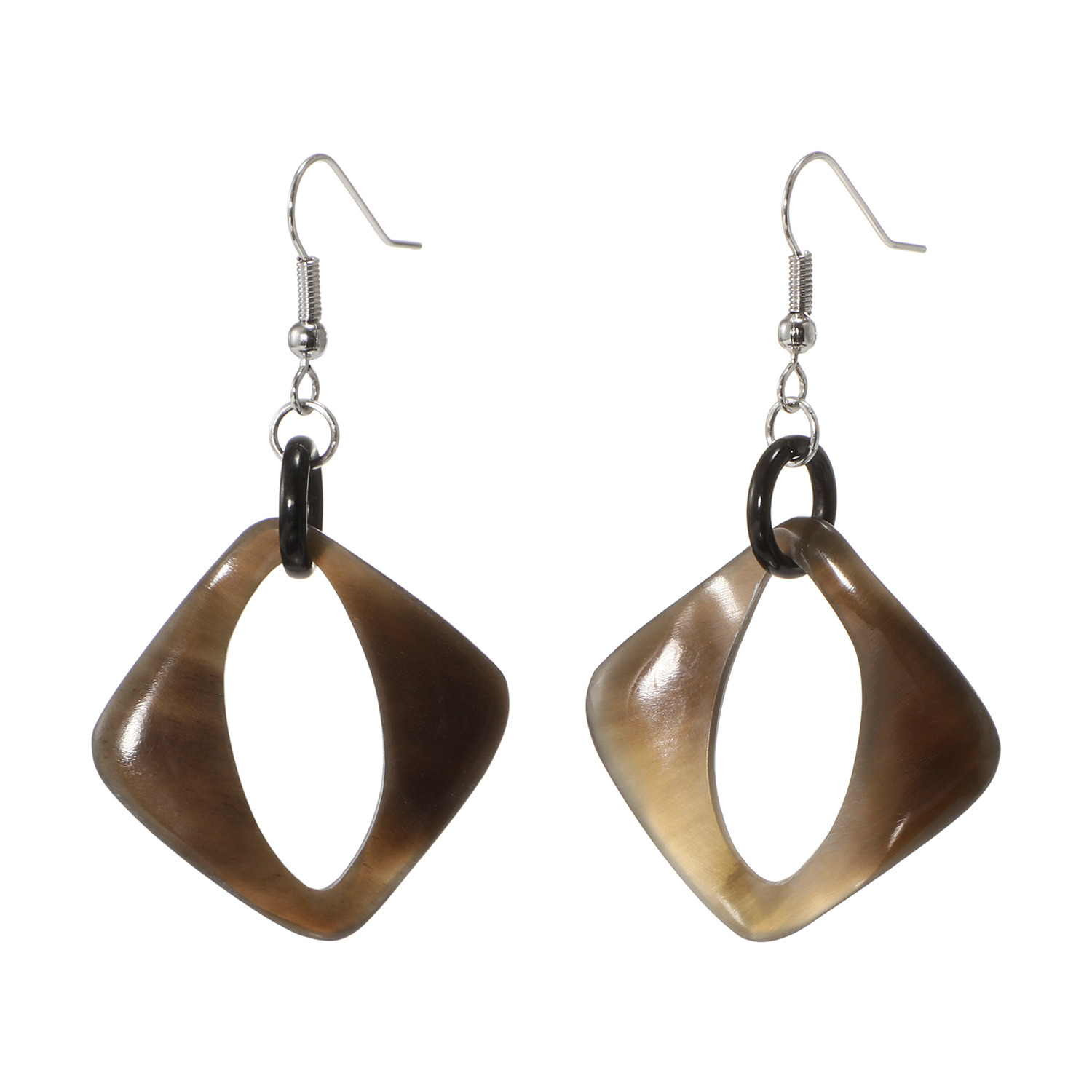 ミル・レーヴ 水牛 スウィング イヤリング／ピアス