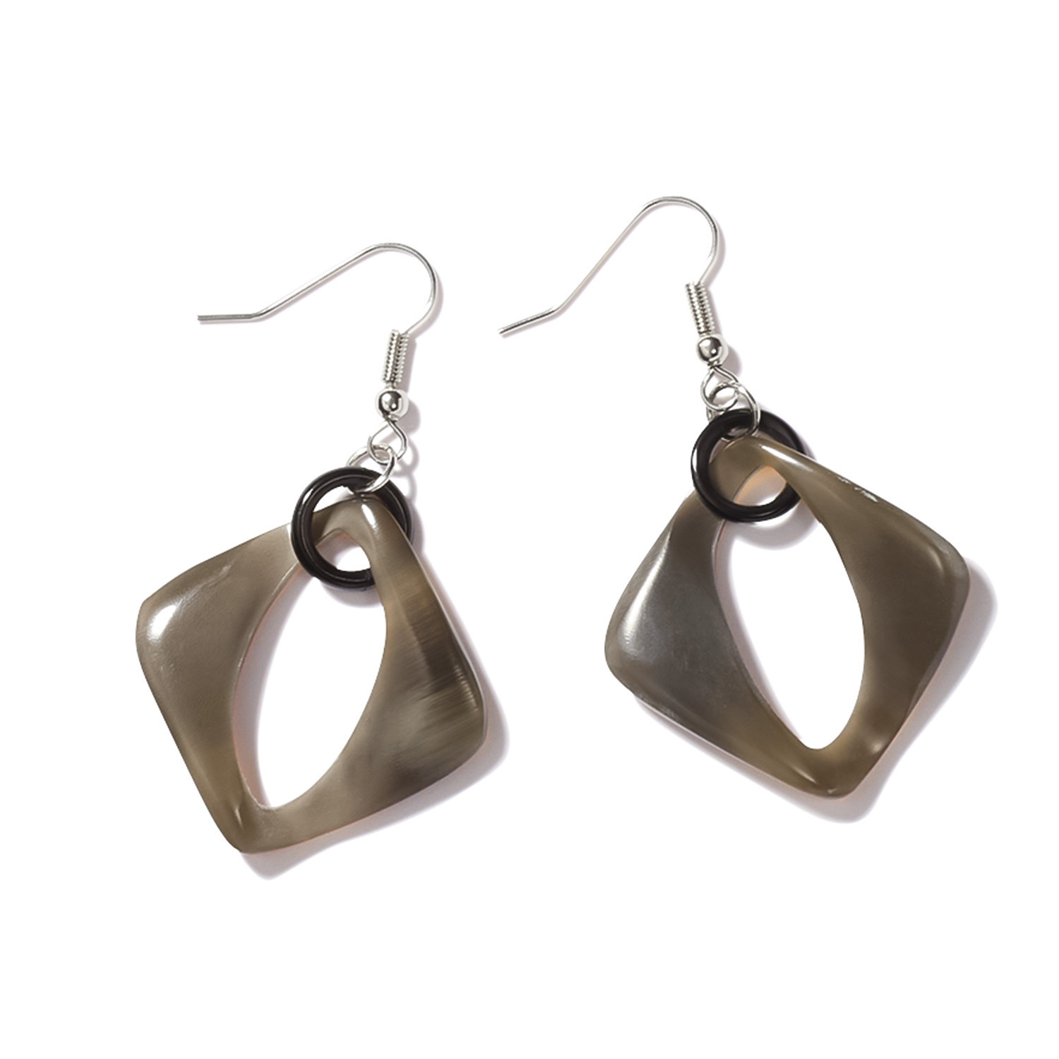 ミル・レーヴ 水牛 スウィング イヤリング／ピアス