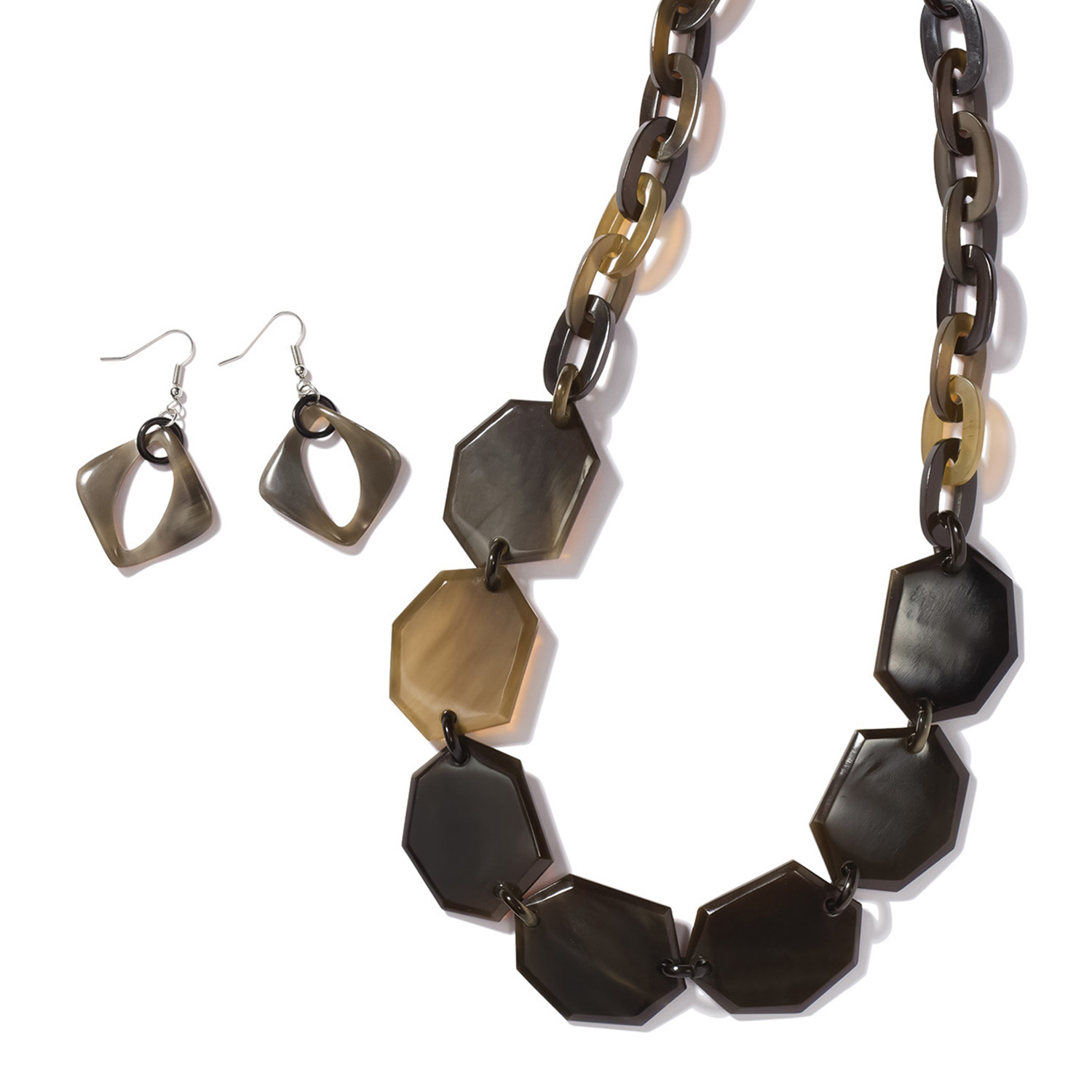 ミル・レーヴ 水牛 スウィング イヤリング／ピアス