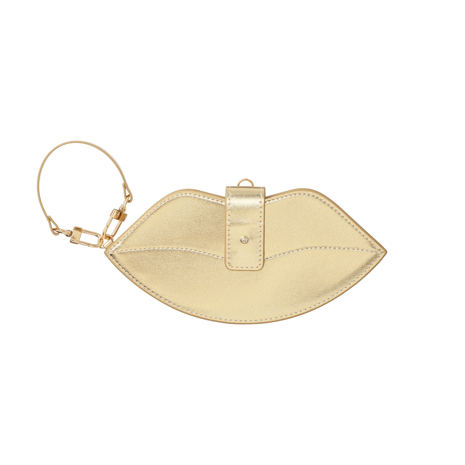 ビジューバイエアリスト リップモティーフ メタリック バッグチャーム型 メガネケース