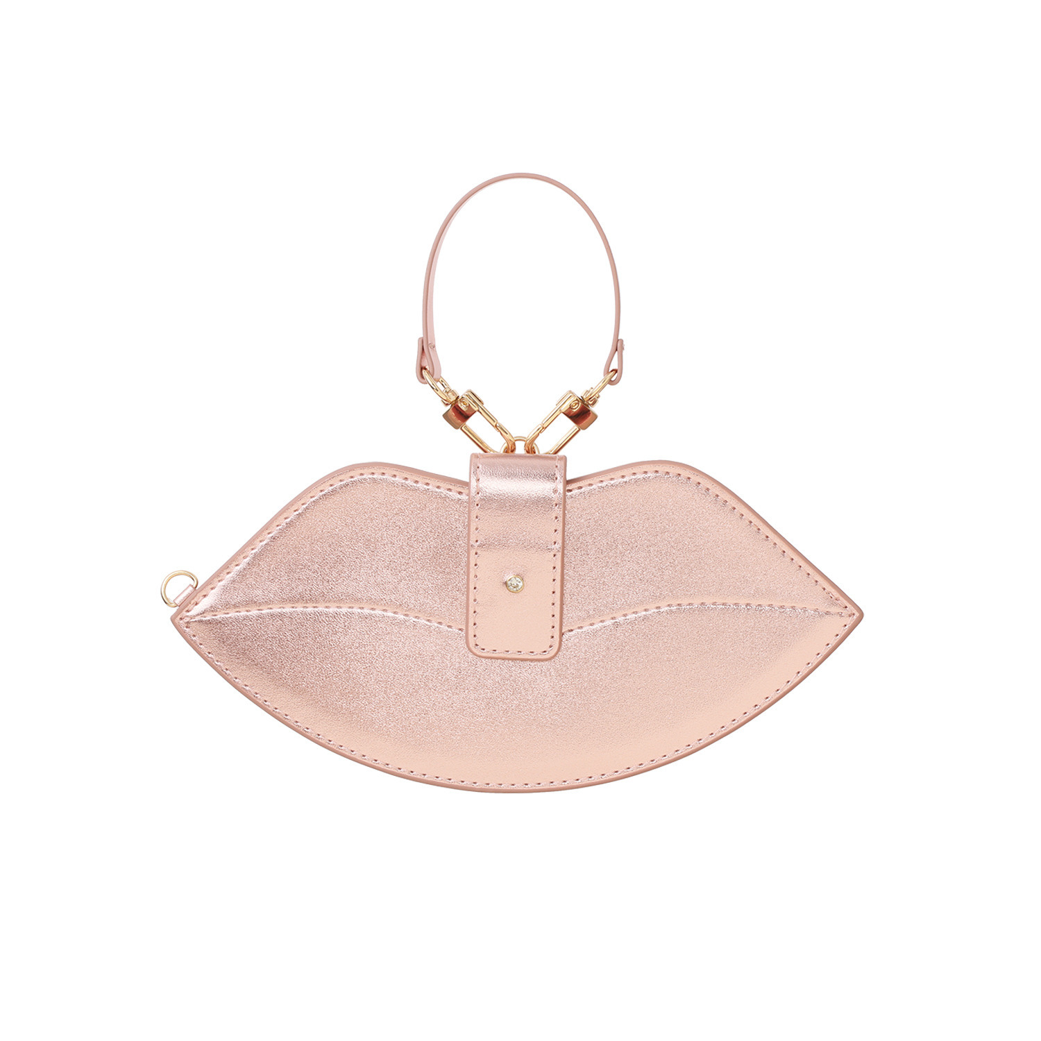 ビジューバイエアリスト リップモティーフ メタリック バッグチャーム型 メガネケース