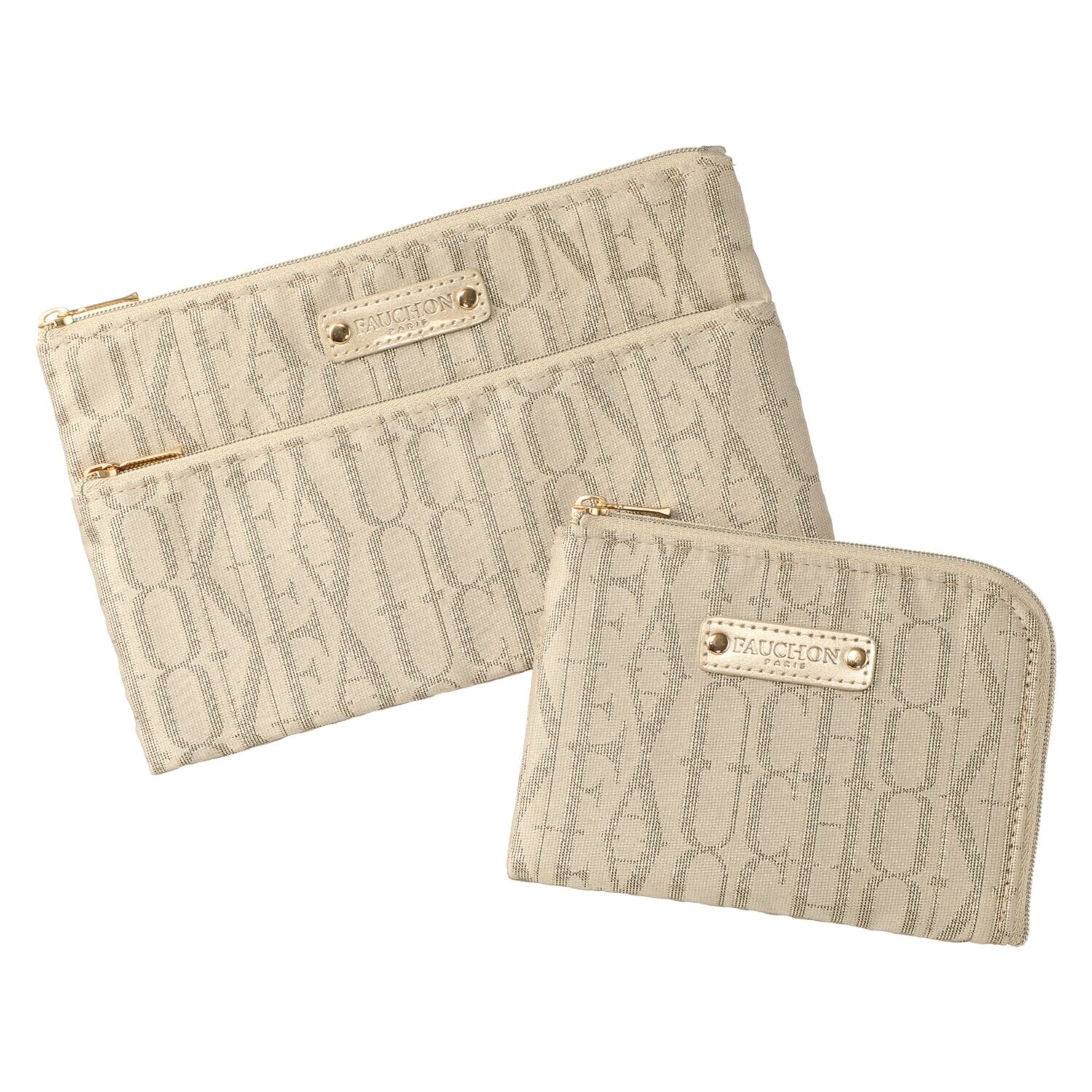 フォション ラメジャガード織 二段ポーチ＆ コインパスケースセット