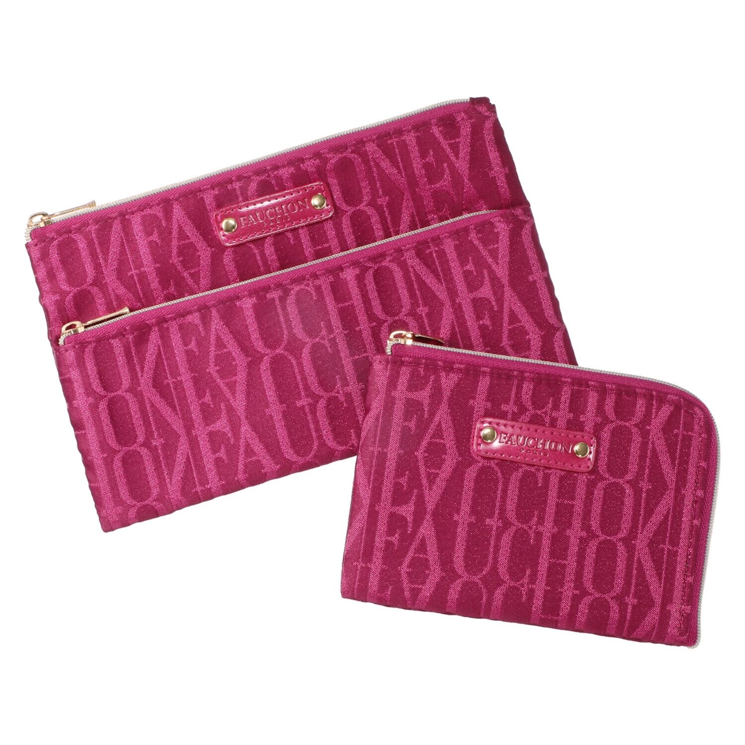 フォション ラメジャガード織 二段ポーチ＆ コインパスケースセット