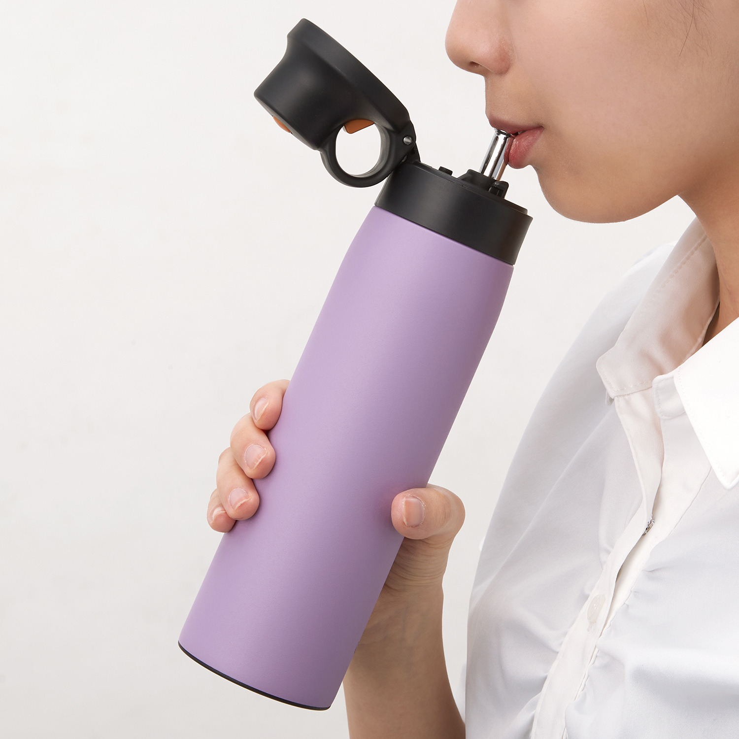 お好みの色を２本選べる！ タイガー 驚きの軽さと保冷力の 真空断熱ボトル 衛生的で飲みやすい ステンレス製 ストロータイプ ＜５００ｍｌ＞２本セット