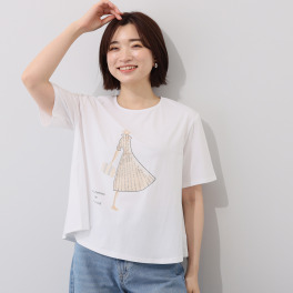 アリュメット チュール加工 Ｔシャツ