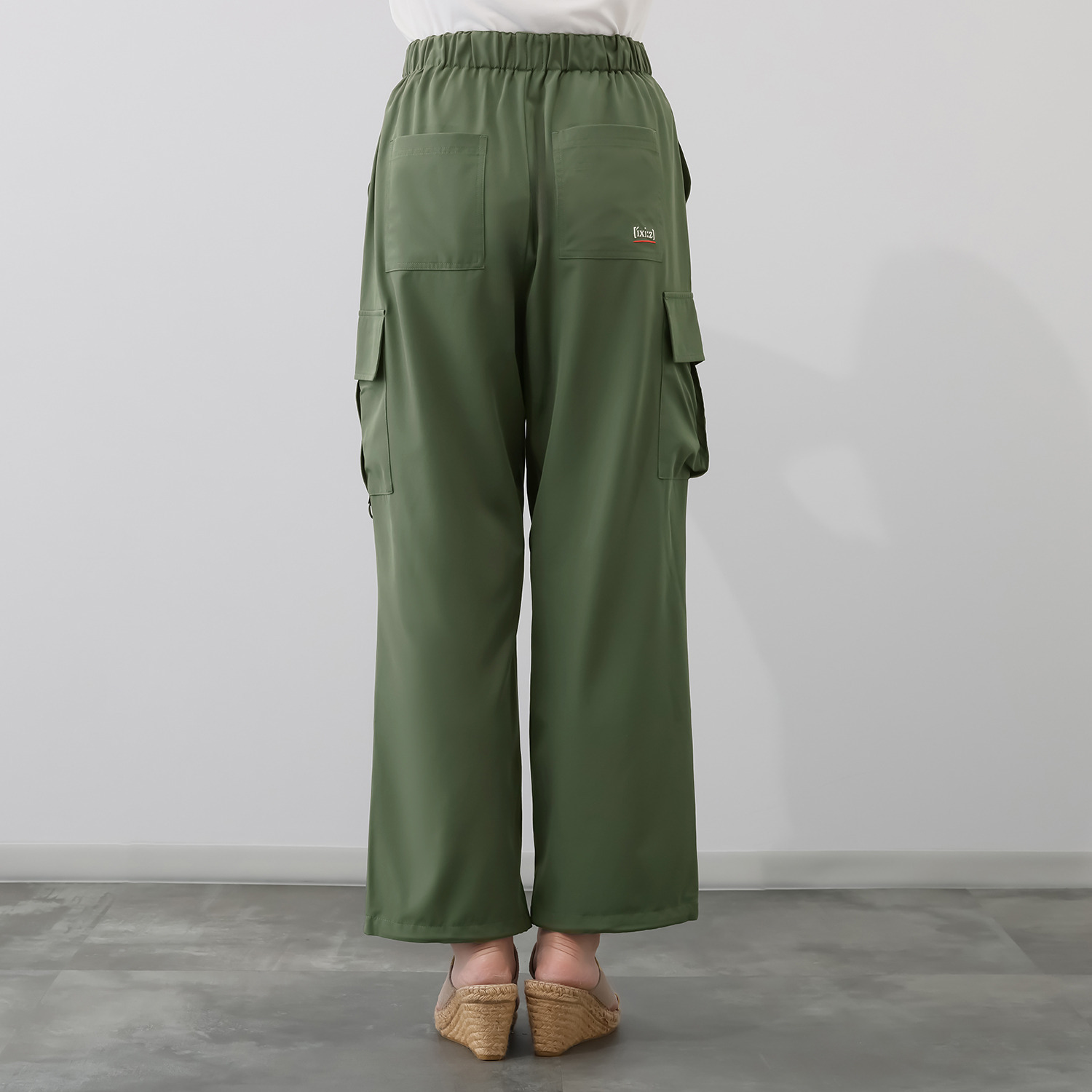 イクシーズ 接触冷感 サイドアクセント パラシュート カーゴパンツ