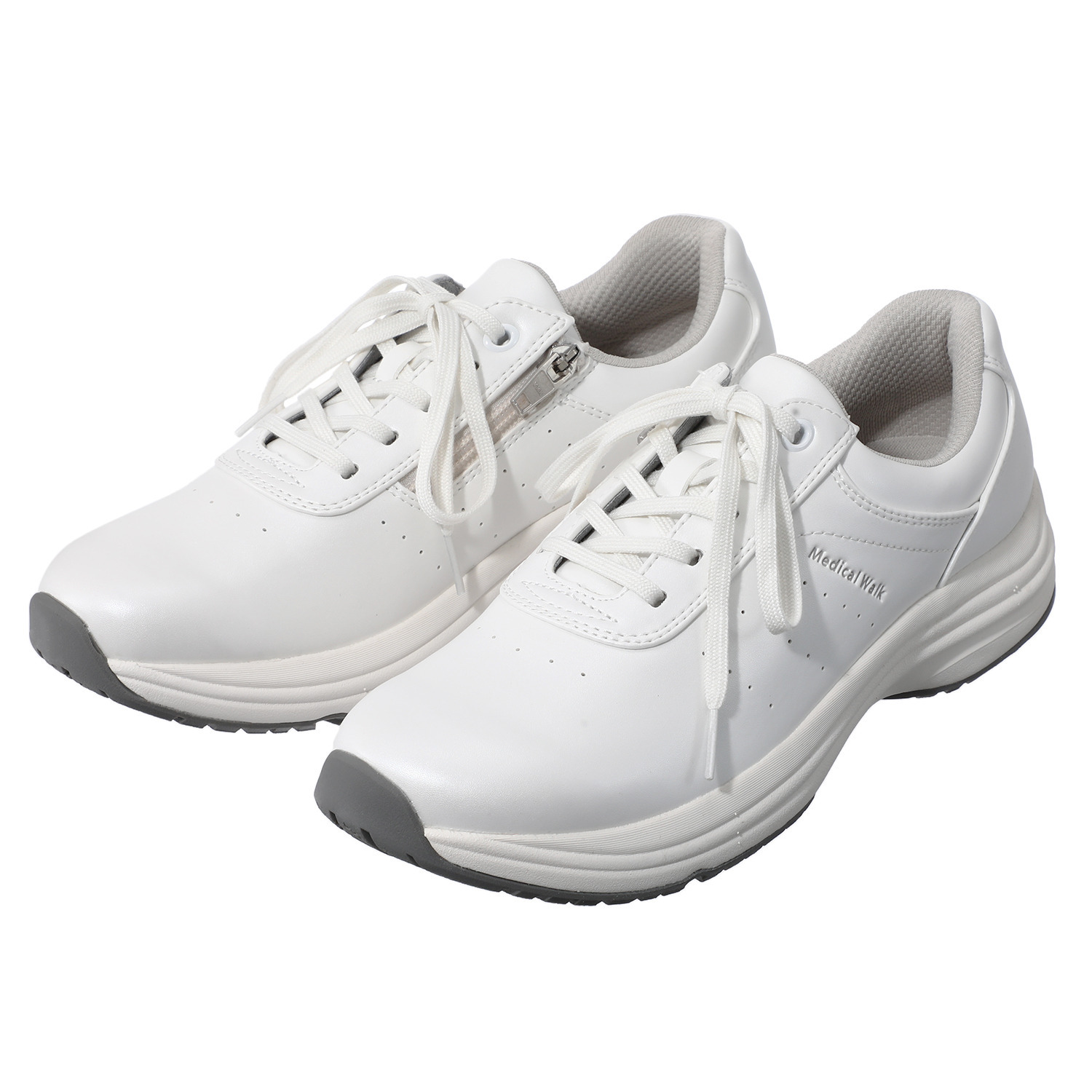 メディカルウォーク ファスナー付 やわらか合皮スニーカー ＳＨＭ＋＜レディース＞