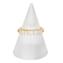 リミテッドダイヤモンド バイ　ディーラリエ １８Ｋ　Ｄカラー ０．７カラットＵＰ エメラルドカット ダイヤモンドリング ＜鑑定書付＞