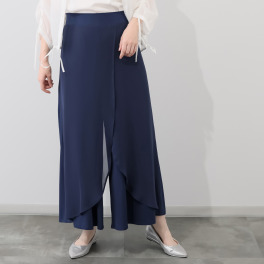 ブルーコレクション シーンを選ばず活躍！ シフォンアクセント ジャージーパンツ
