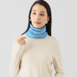 ハセガワ カシミヤより細い スパンシルク１００％ 無縫製ネックウォーマー ２枚セット