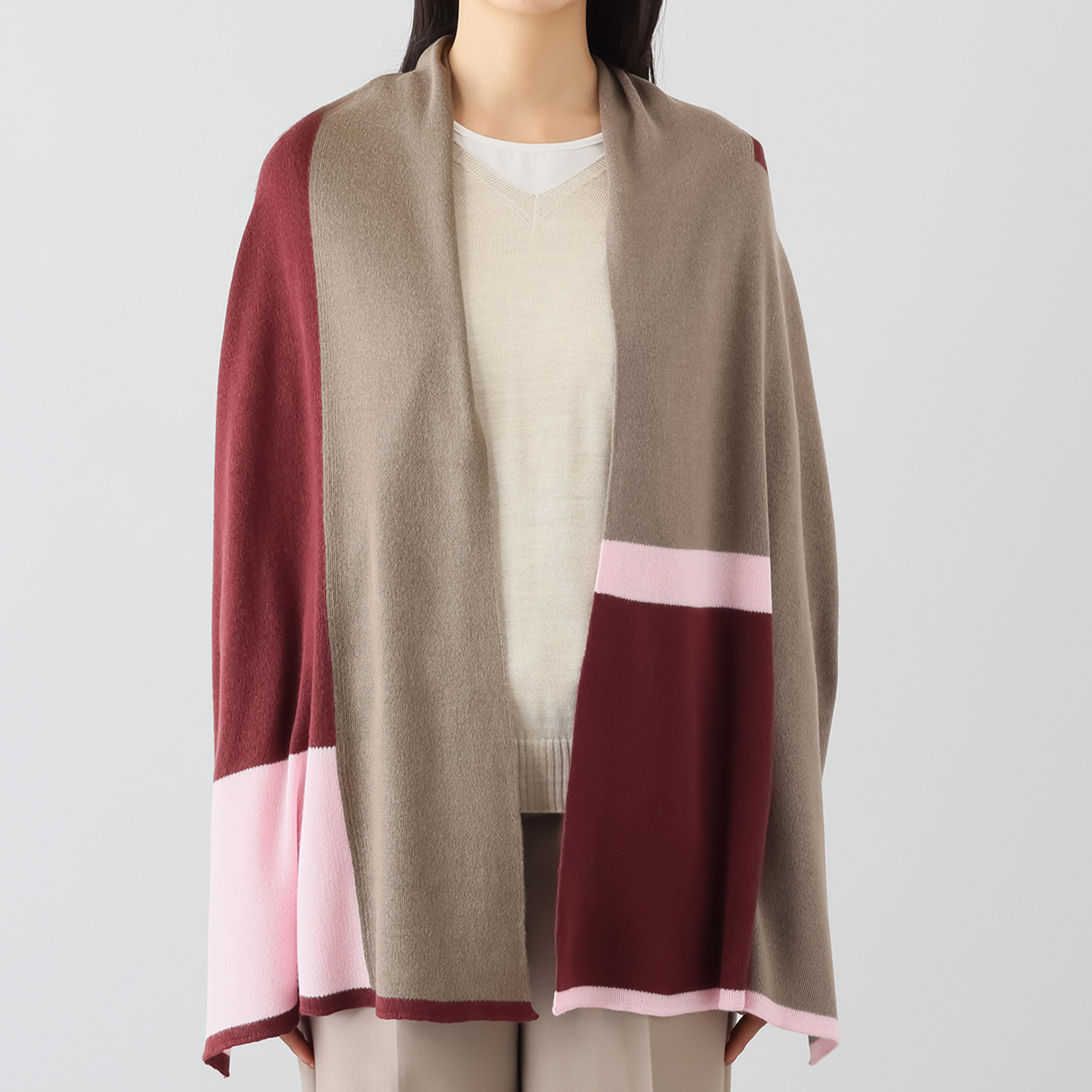 ハセガワ カシミヤよりも細い スパンシルク１００％ ストール