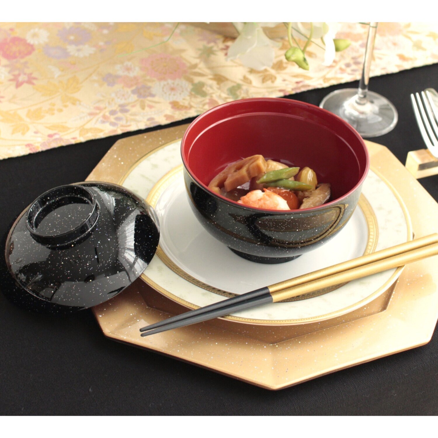 ジュエルキラメキ 蓋付き椀