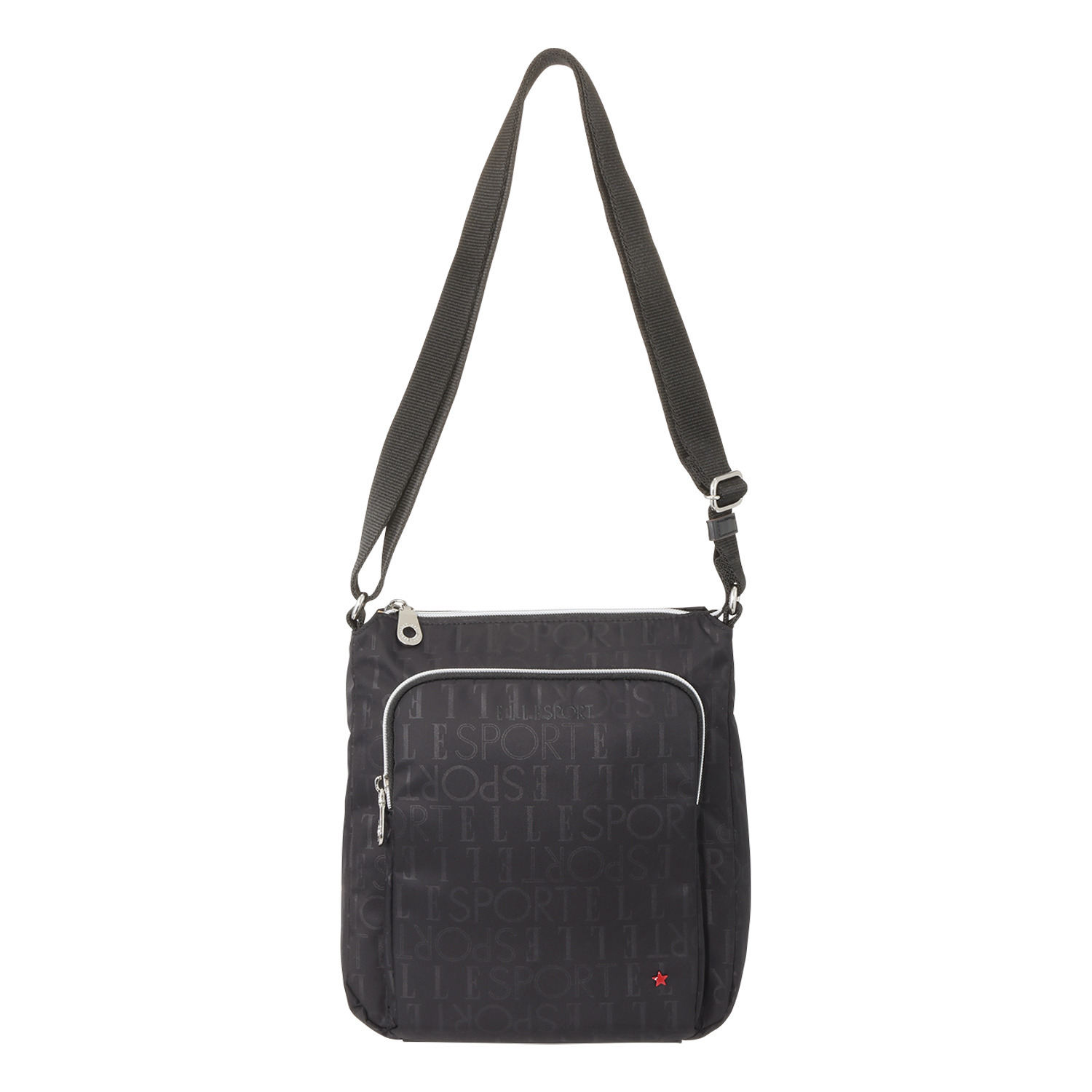 ＥＬＬＥ　ＳＰＯＲＴ はっ水・熱エンボス加工 縦型ショルダーバッグ