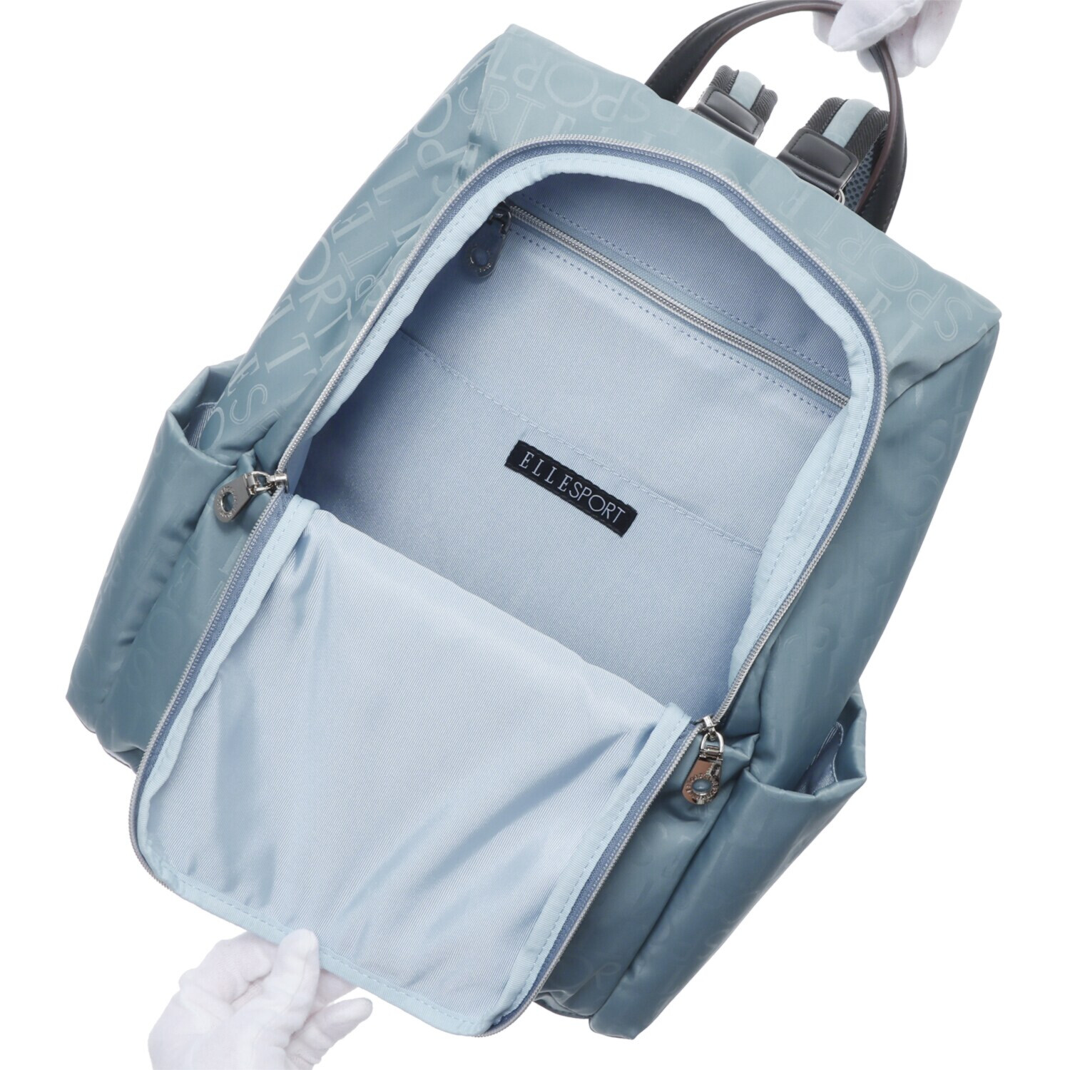 ＥＬＬＥ　ＳＰＯＲＴ スターリベットシリーズ はっ水・熱エンボス加工 ラウンドリュック