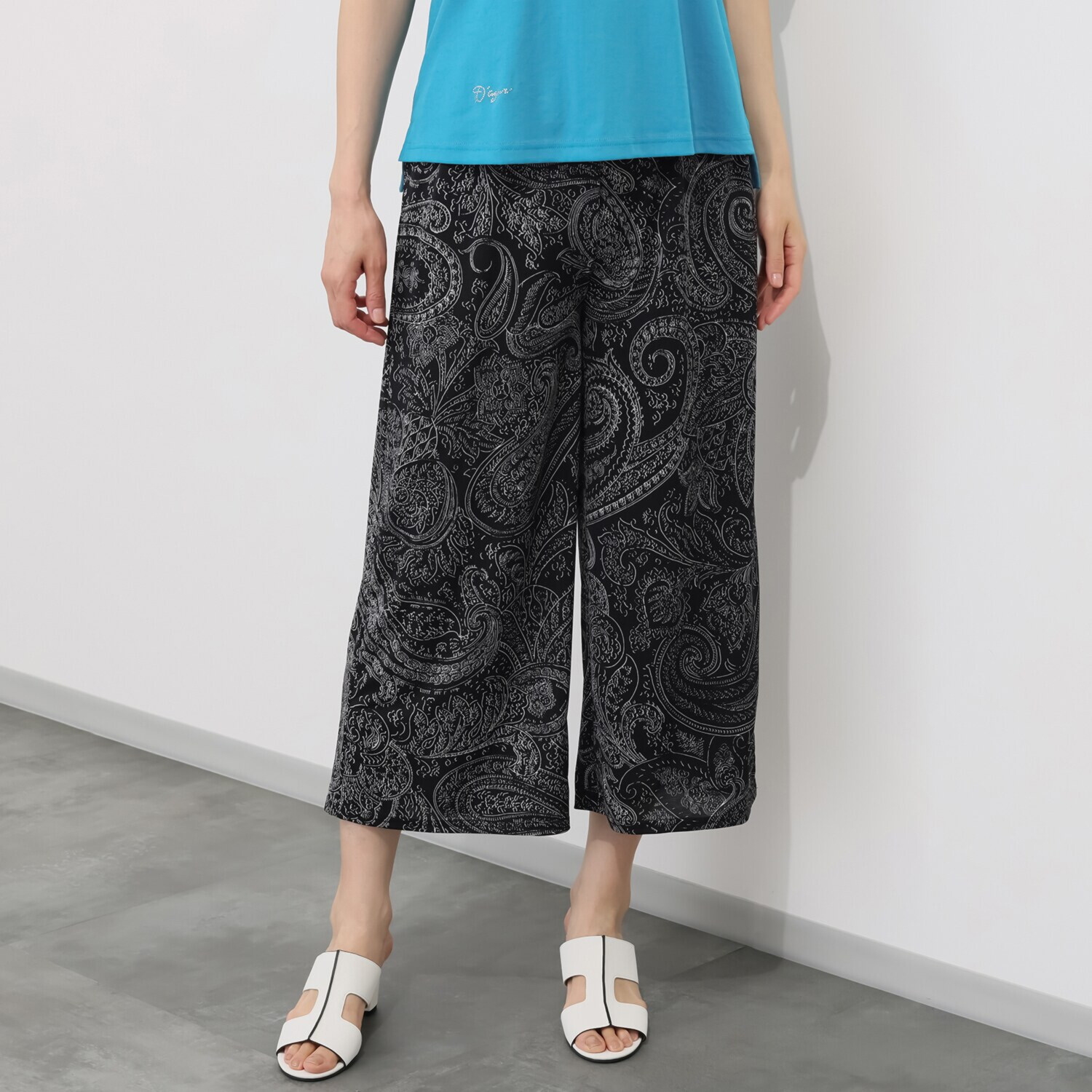 ダジュール プリント リラックス快適パンツ