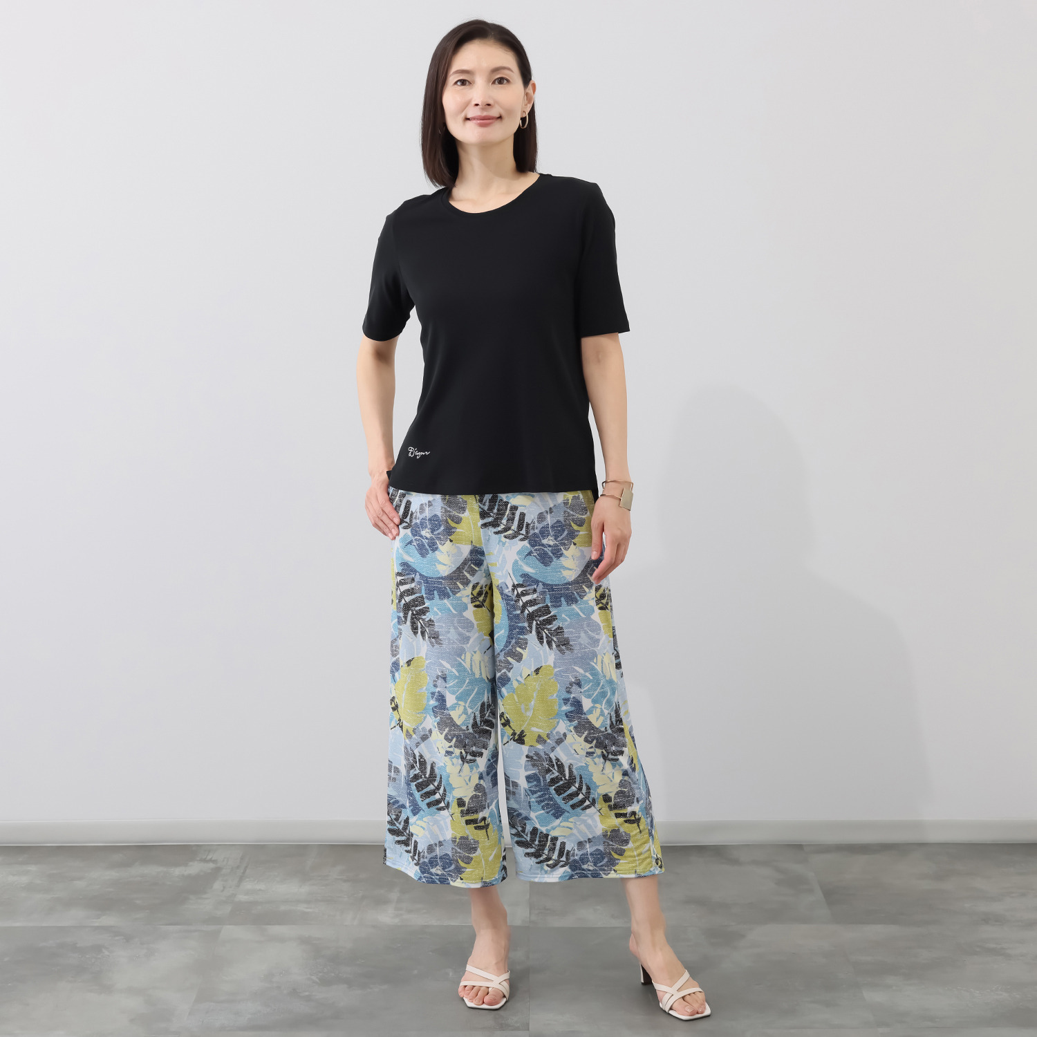 ダジュール プリント リラックス快適パンツ