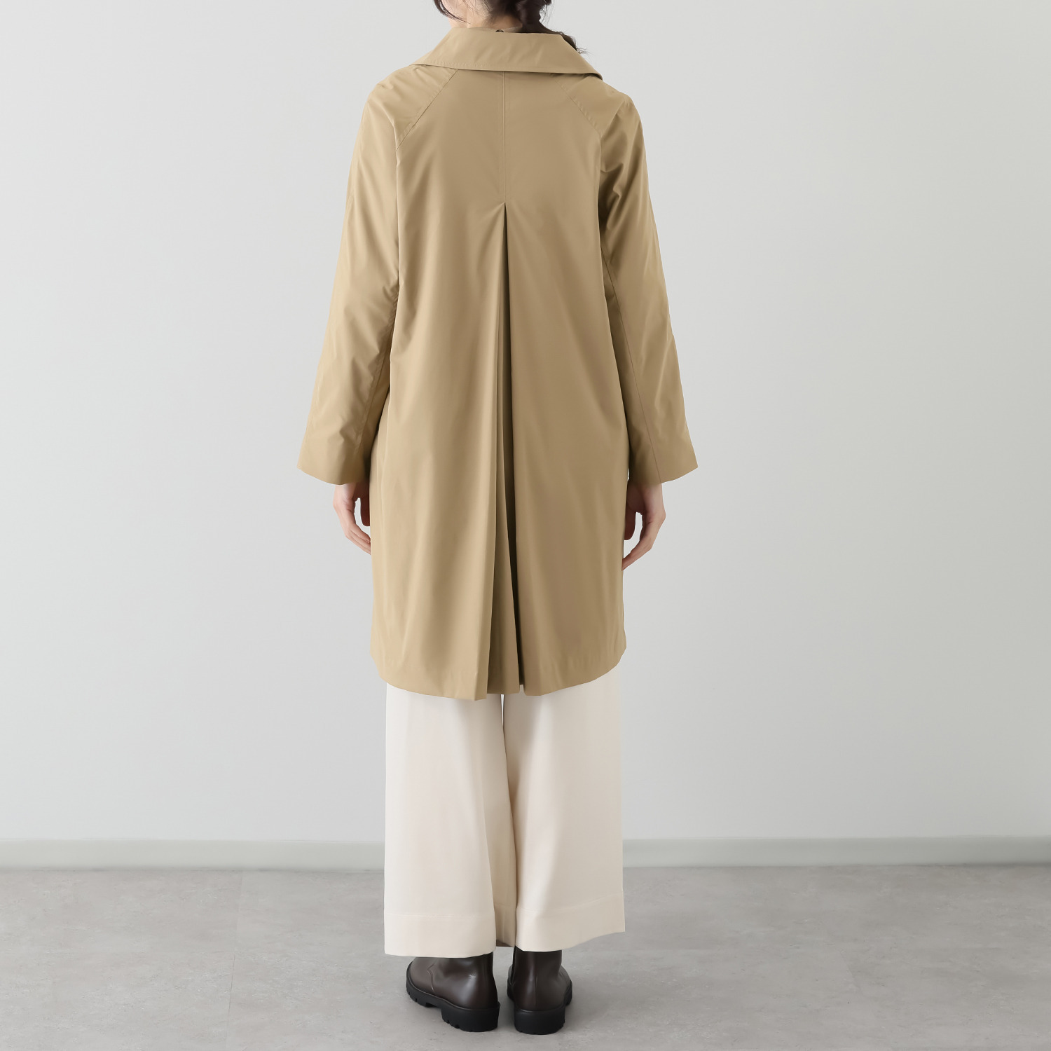 元町ゼラール 着回し抜群で大活躍！ フェイクファーベスト付 はっ水＆軽量ストレッチ ダブルフロントコート