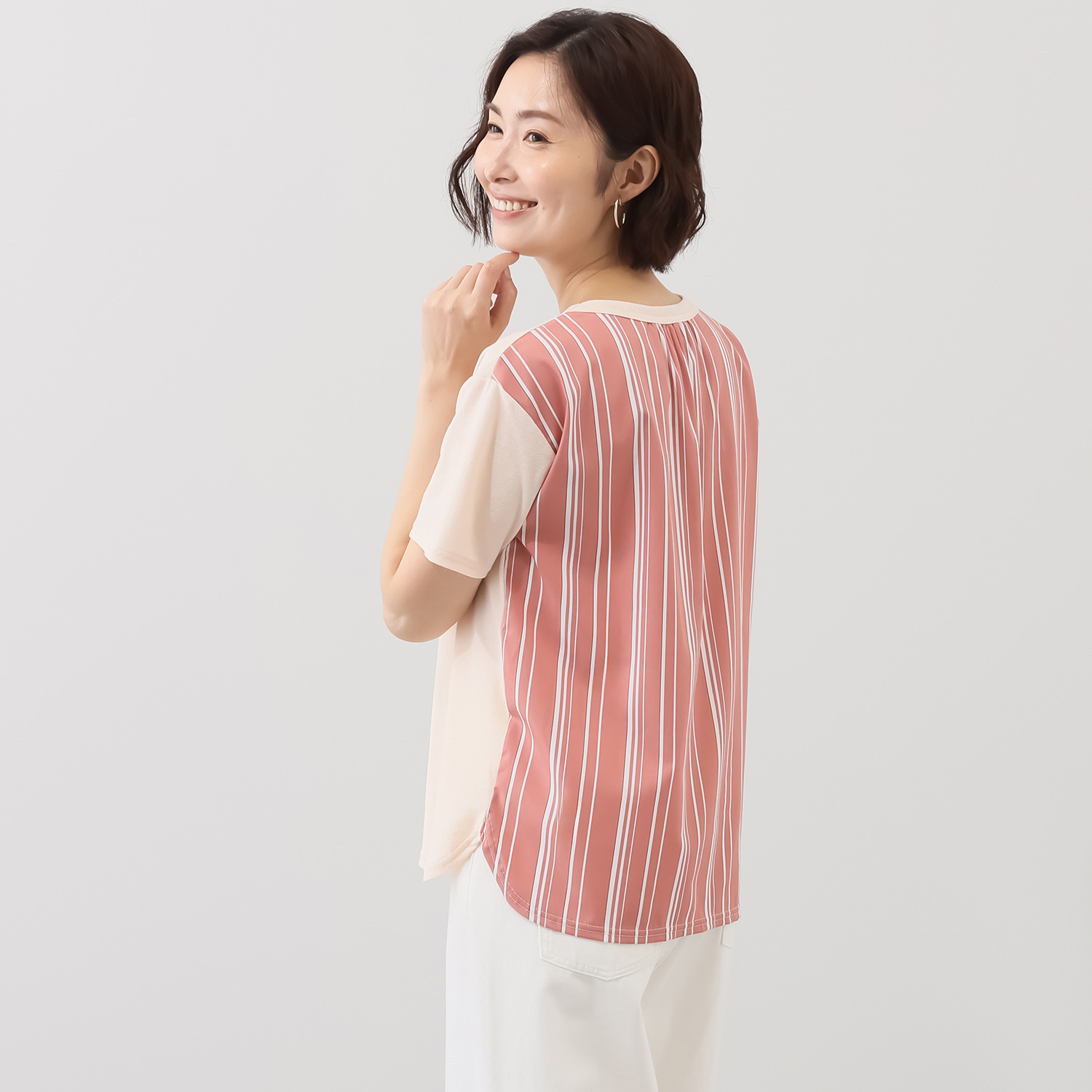 シロヤイチガントウキョウ ＤＥＰＥＮＤ糸使用 アムンゼン×ストライプ プルオーバー