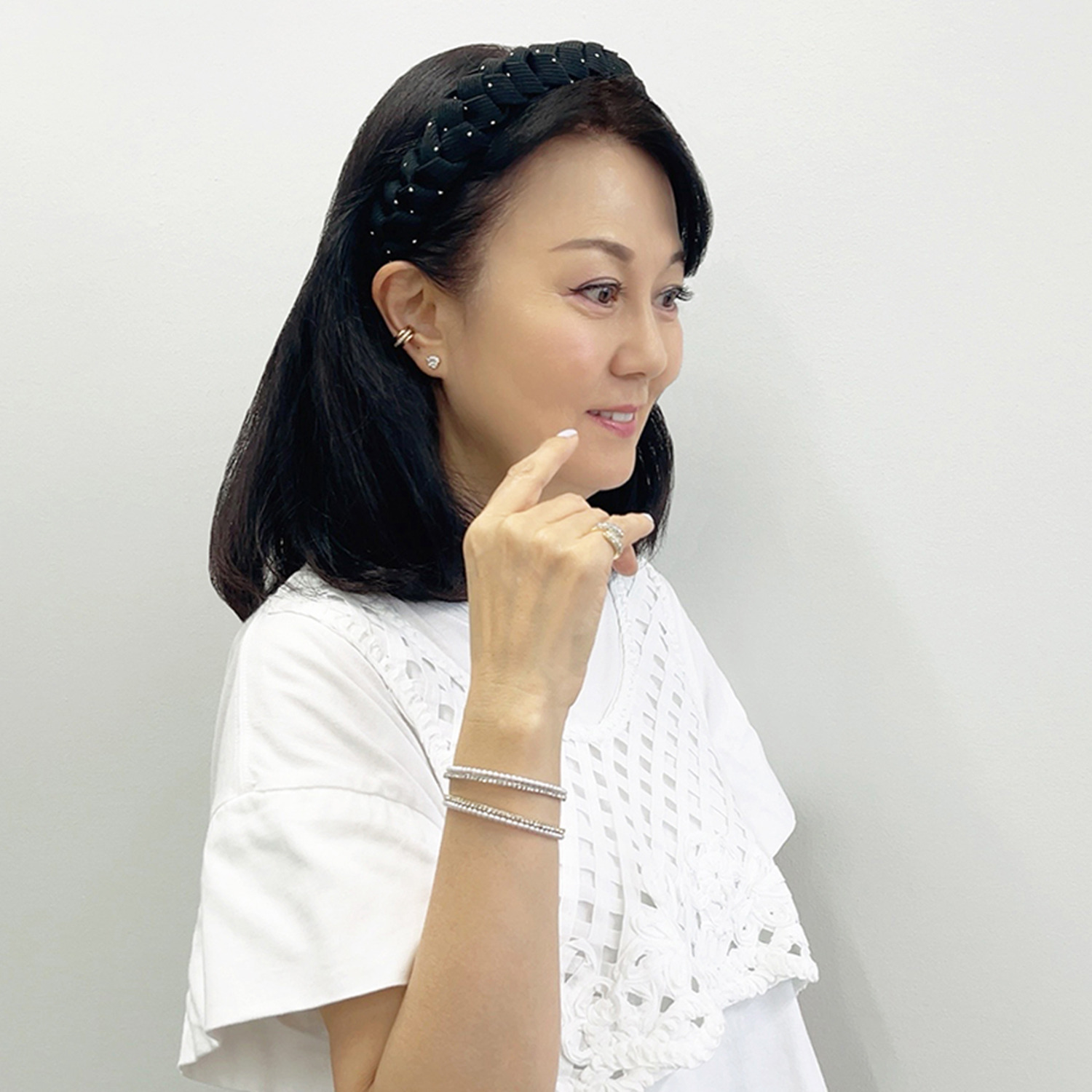 小枝流へアジュエリー パールビジュウ ２連ブレスレット