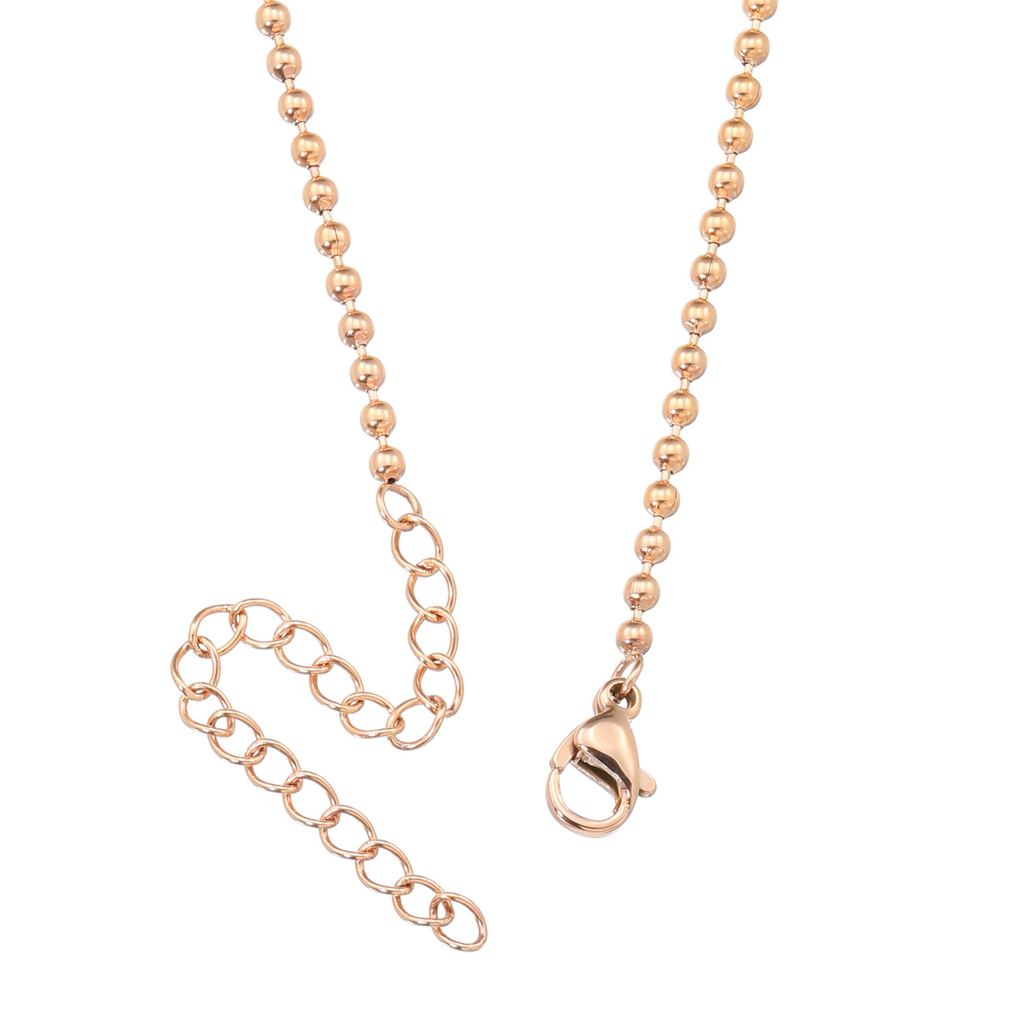 エービーステン ステンレス クリスタルガラス パヴェ バーネックレス