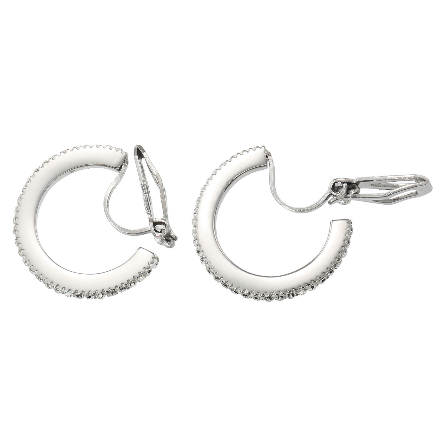 エービーステン ステンレス クリスタルガラス パヴェフープ イヤリング／ピアス