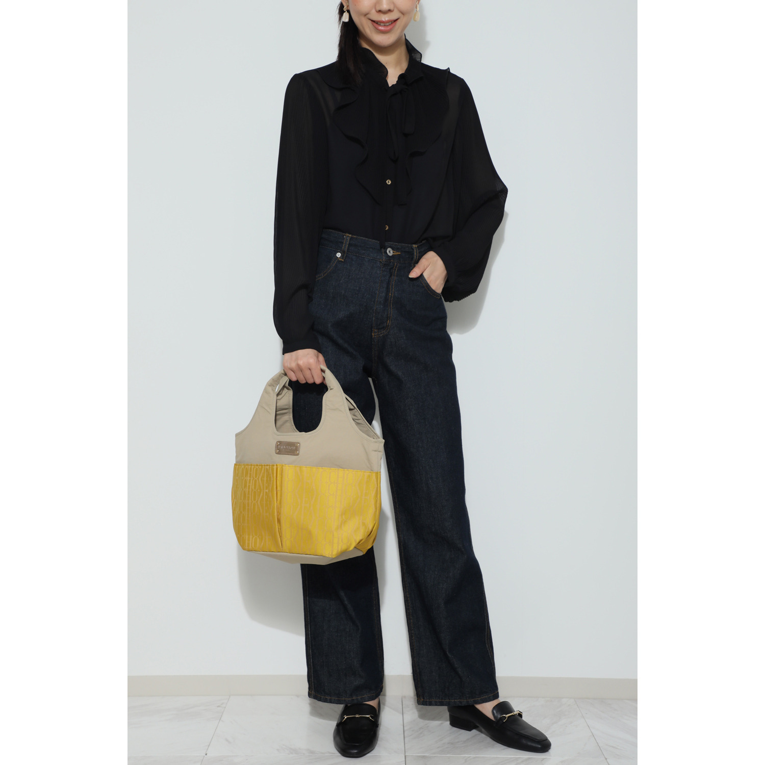 フォション ジャガード織 ２ＷＡＹ バルーントートバッグ