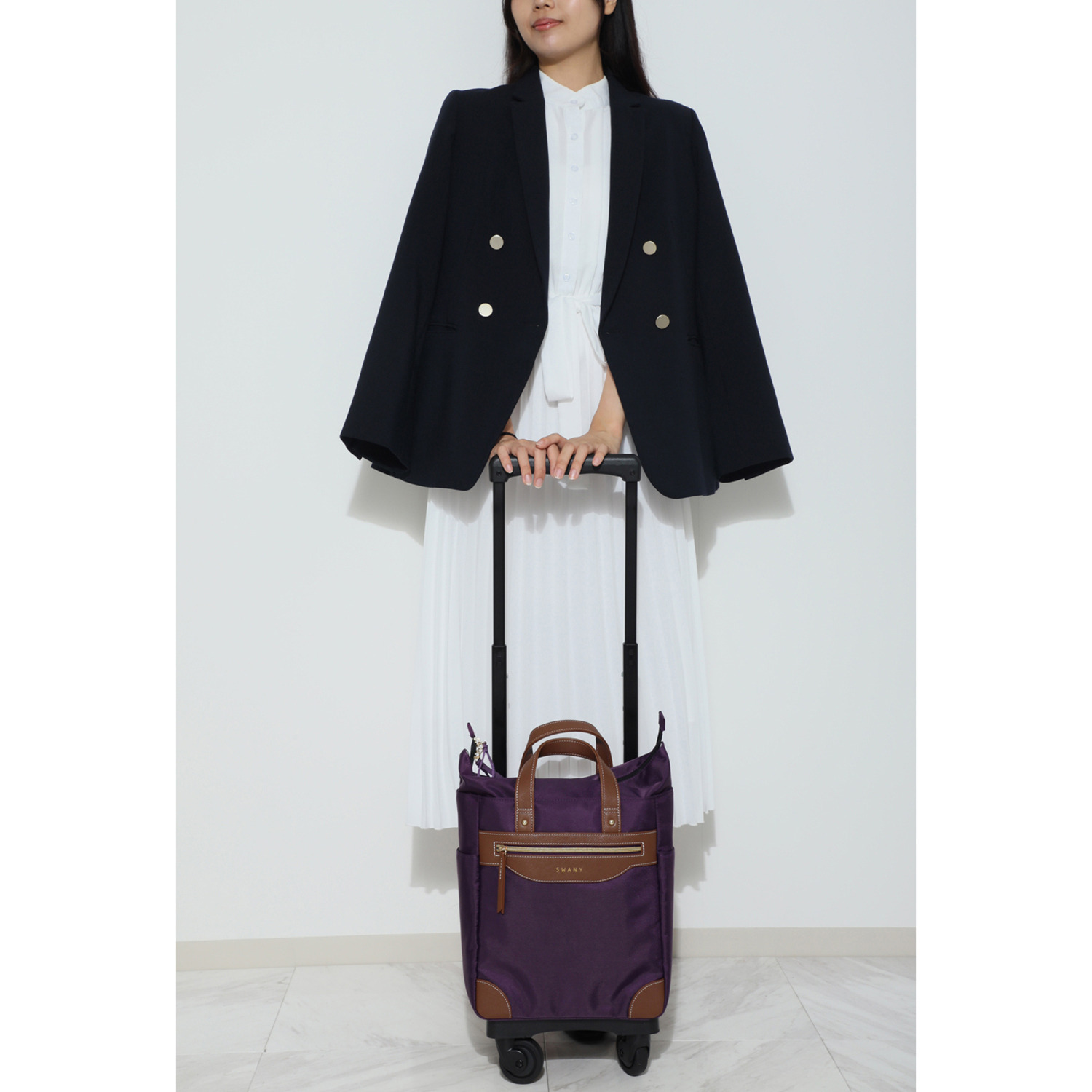 スワニー コンパクトキャリー ４輪ストッパー付き ＜Ｓサイズ＞