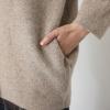 ソアージュ ベビーアルパカ ふんわり暖かい コクーンシルエット 締結ニットコート