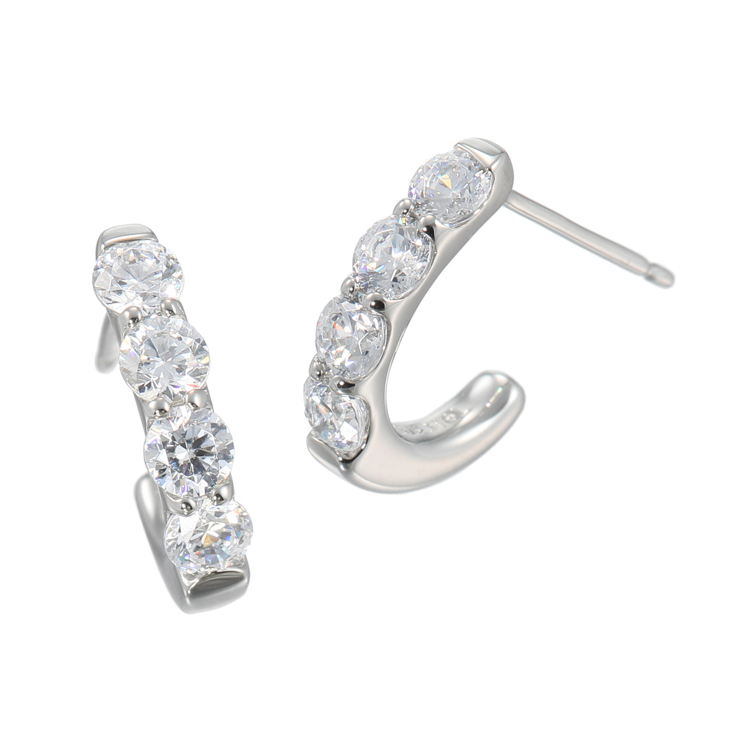 ステングレイス サージカルステンレス プレシオサ社製ＣＺ ラインデザイン ピアス／イヤークリップ