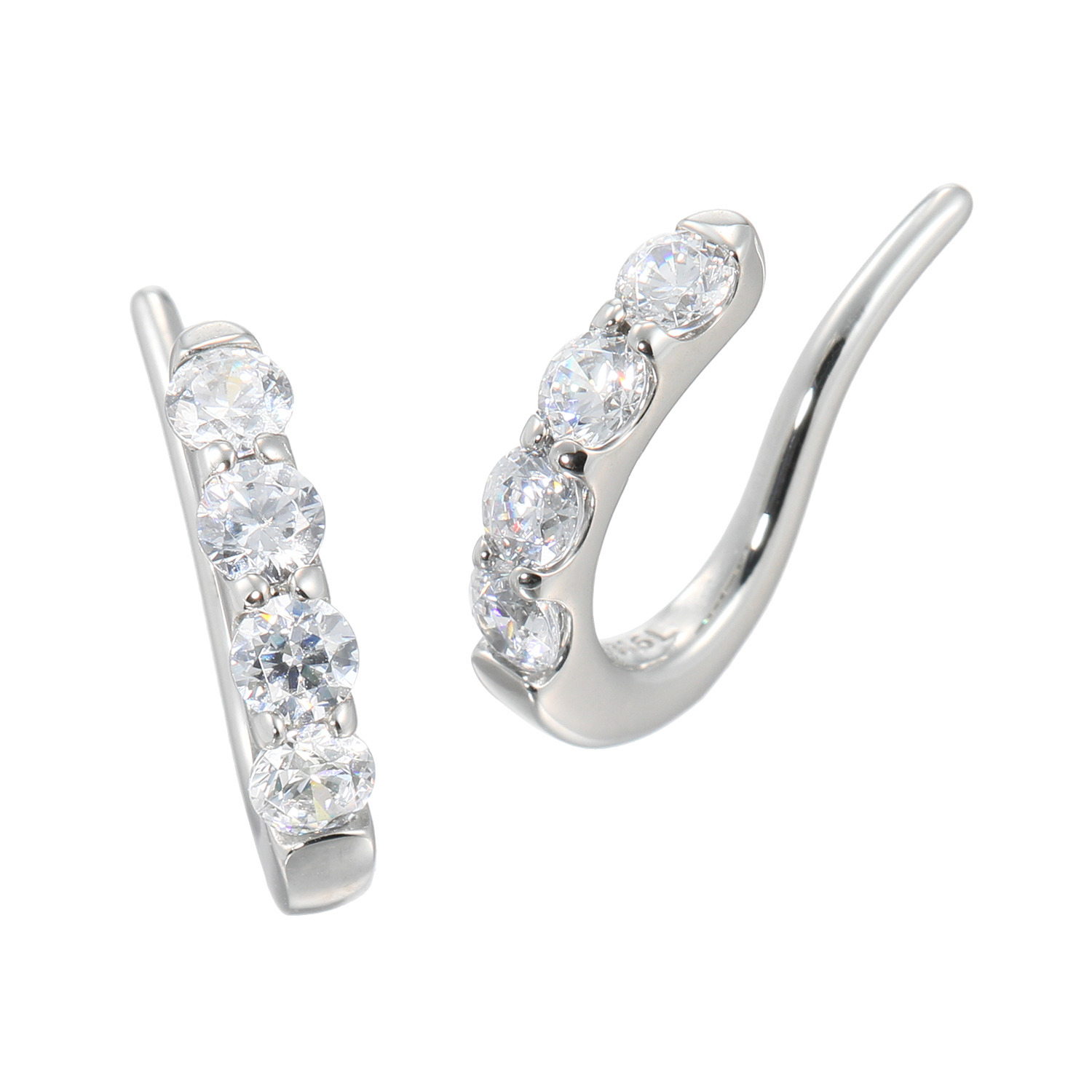 ステングレイス サージカルステンレス プレシオサ社製ＣＺ ラインデザイン ピアス／イヤークリップ