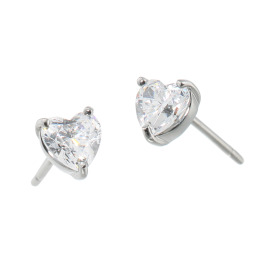 ステングレイス サージカルステンレス プレシオサ社製ＣＺ ハートシェイプ スタッドピアス