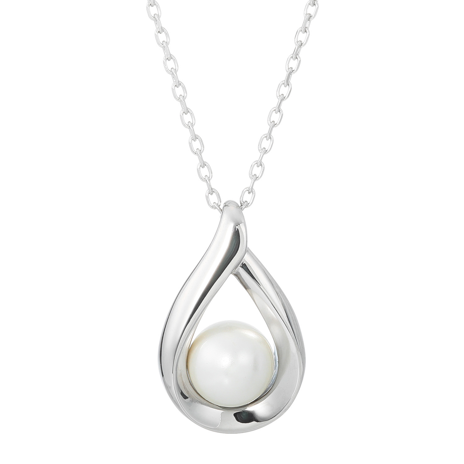 ステングレイス サージカルステンレス 貝パール ドロップデザイン ペンダント