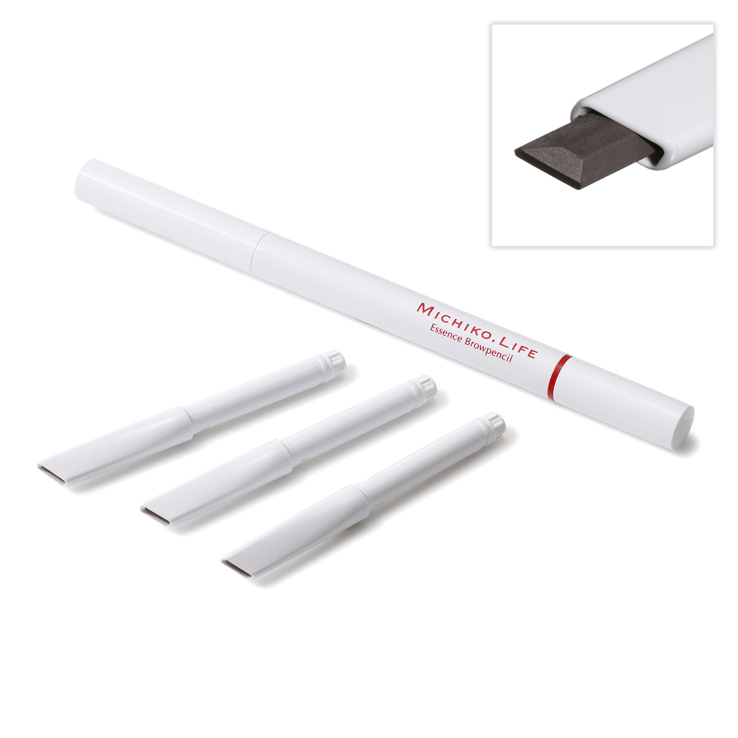 ミチコドットライフ きれいな発色で落ちにくい こだわりの描きやすさ エッセンス ブロウペンシル ４本分セット