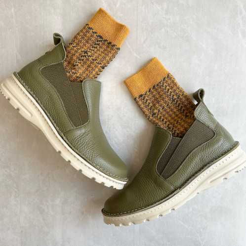 ＪＳハートレーベル ＜日本製＞ はっ水姫路レザー 軽くてオシャレが楽しめる サイドゴア軽量ブーツ