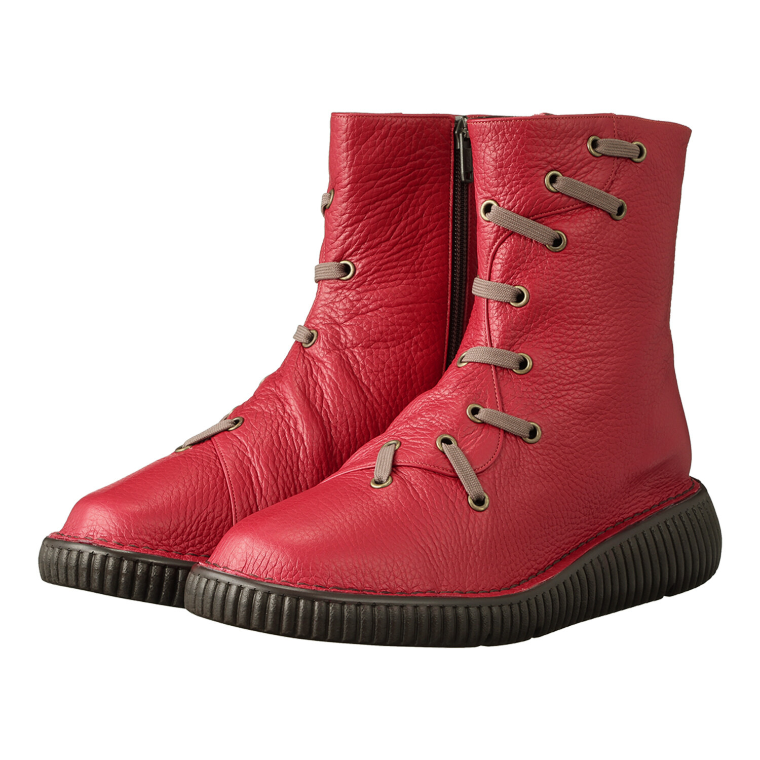 ＪＳハートレーベル ＜日本製＞ 柔らか姫路レザー デザインショートブーツ