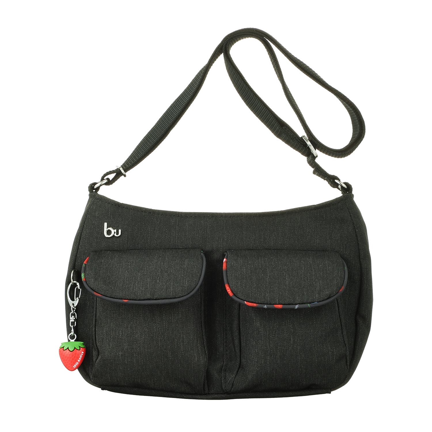 ビサイユ ショップチャンネル デビュー１０周年記念 トロピカルフルーツ ワンマイル はっ水ポシェット ＜イチゴチャーム付＞