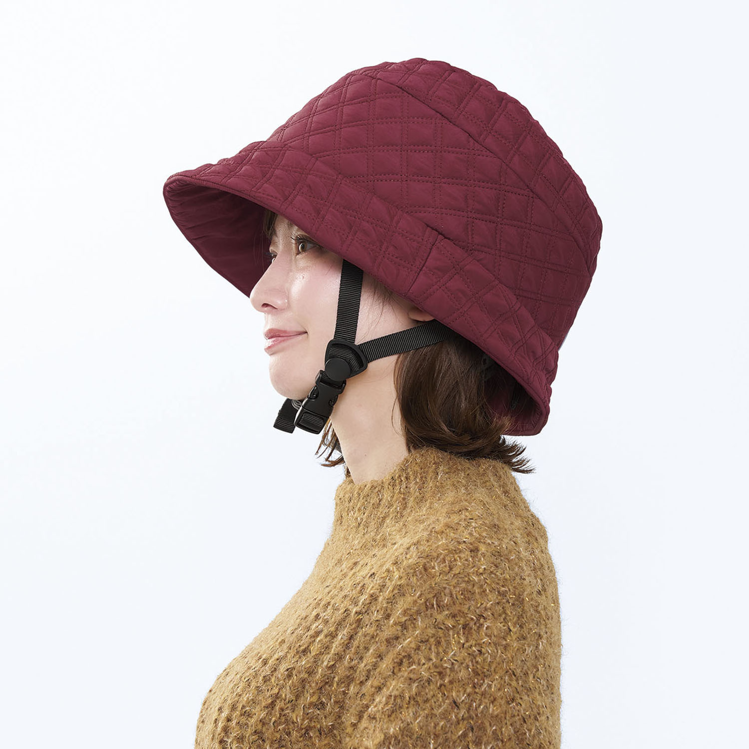 帽子を着せ替えられる オシャレな 自転車ヘルメット おしゃヘル ＜キルティングハット＞