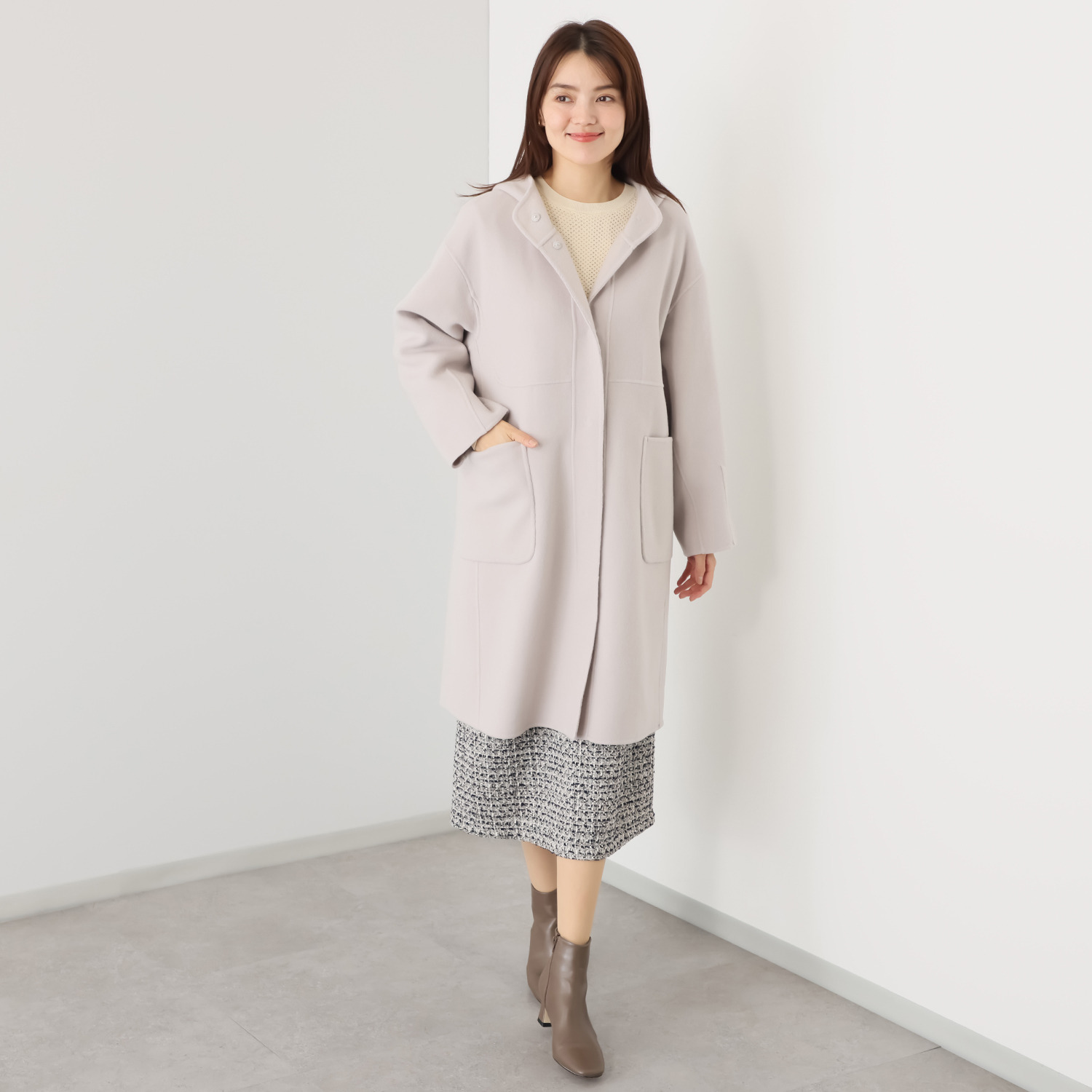 メリオン イタリア・マンテコ社製 ダブルフェイス生地使用 フードコート