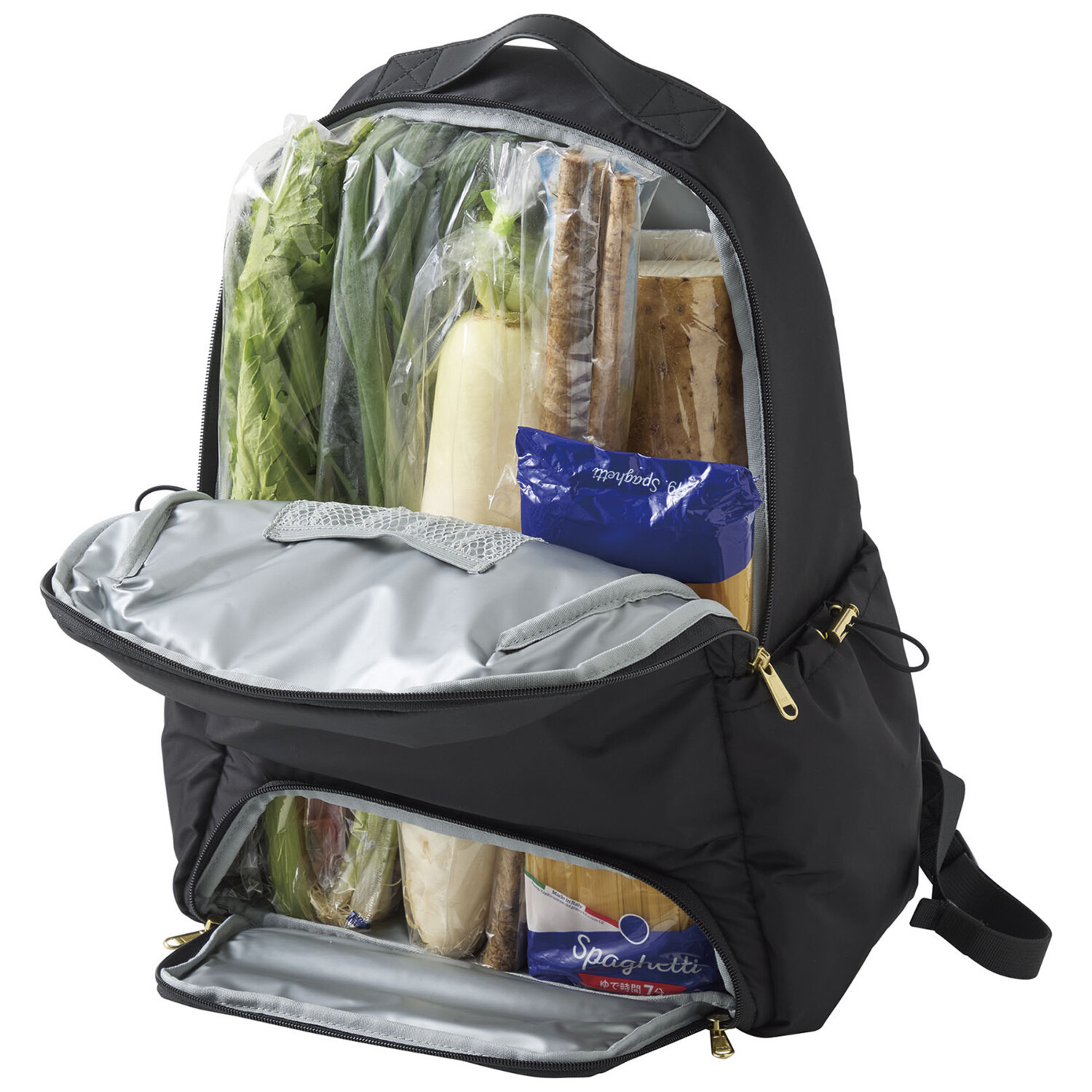 ガバッと開く 保温保冷 買物らくらくリュック プレミアム