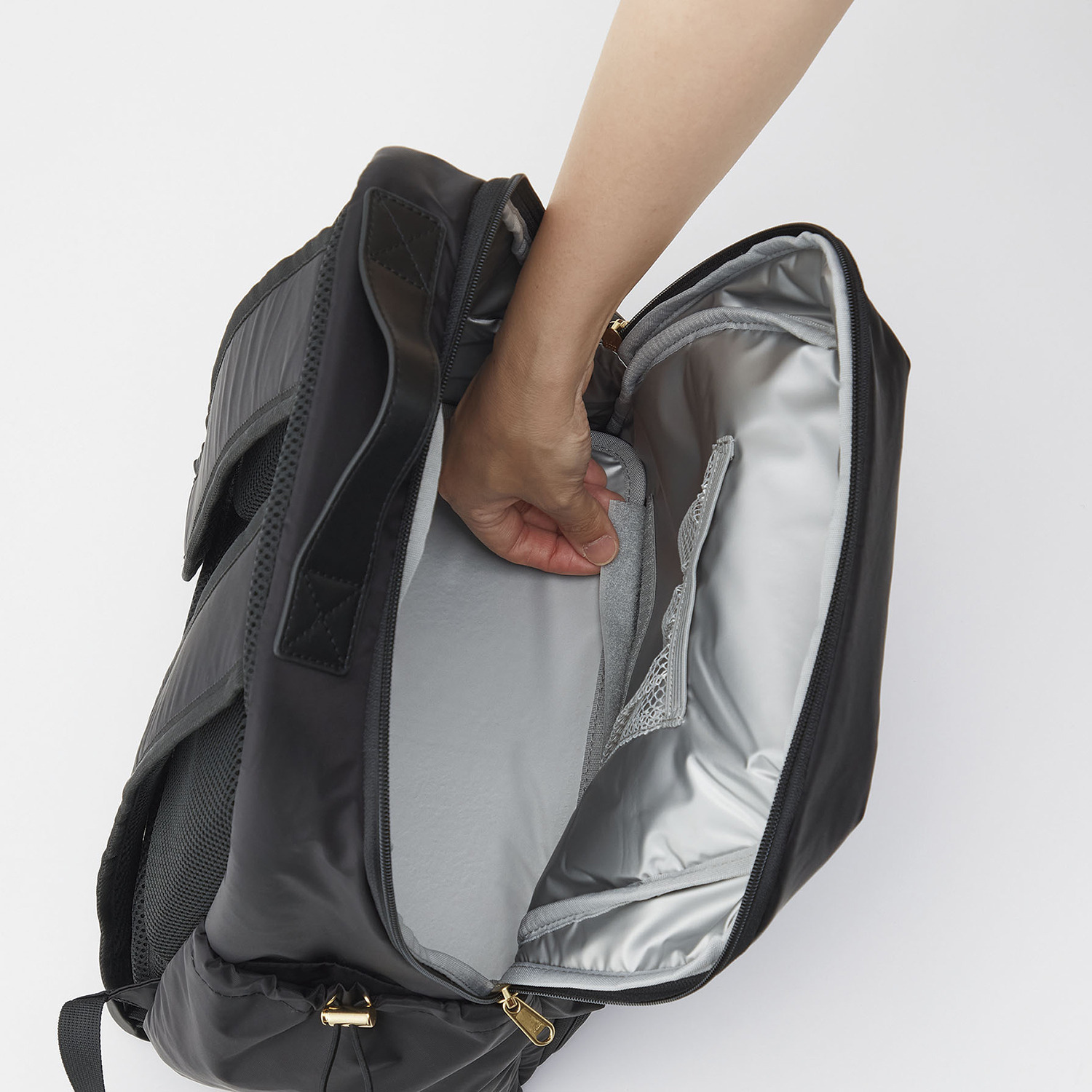 ガバッと開く 保温保冷 買物らくらくリュック プレミアム