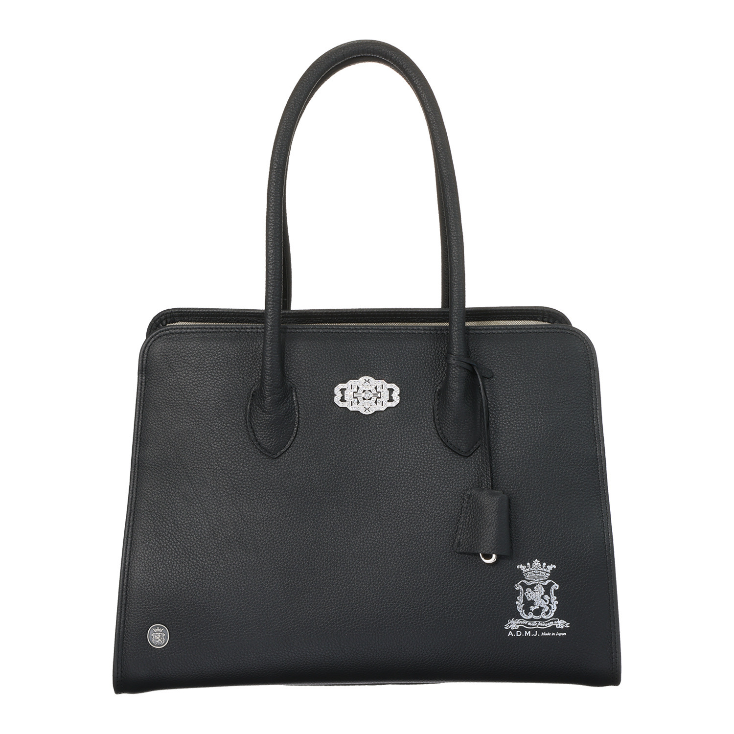 エーディーエムジェイ スパニッシュレザー アールデコモティーフ トートバッグ