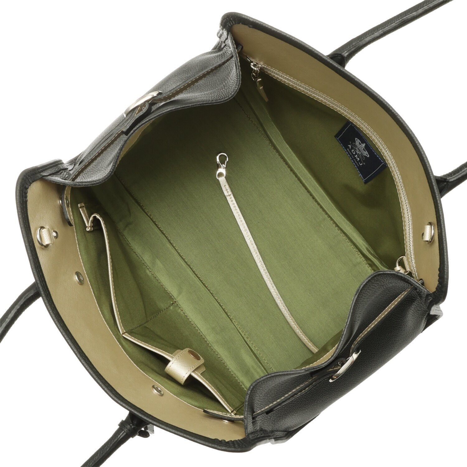 エーディーエムジェイ スパニッシュレザー アールデコモティーフ トートバッグ