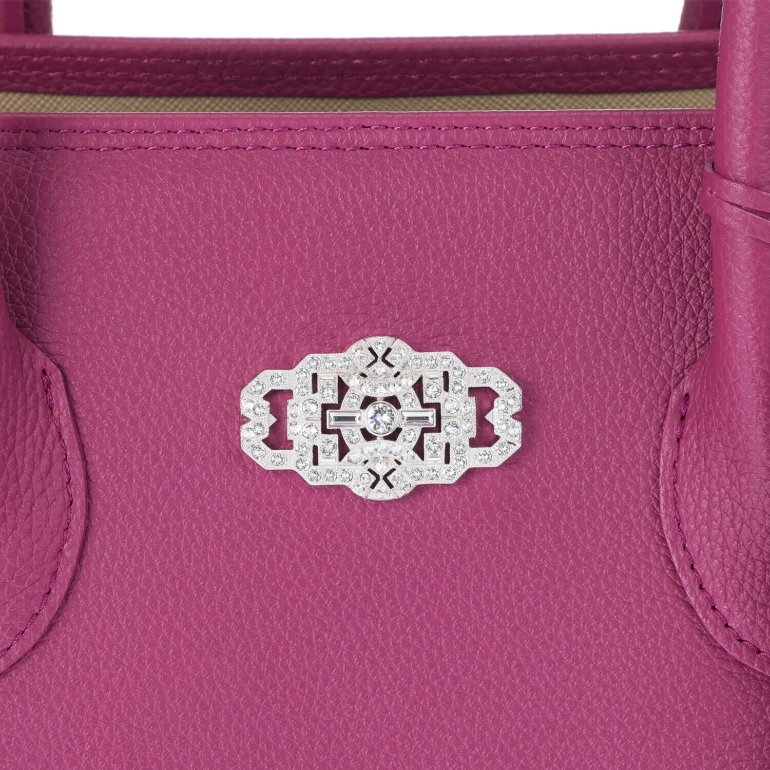 エーディーエムジェイ スパニッシュレザー アールデコモティーフ トートバッグ