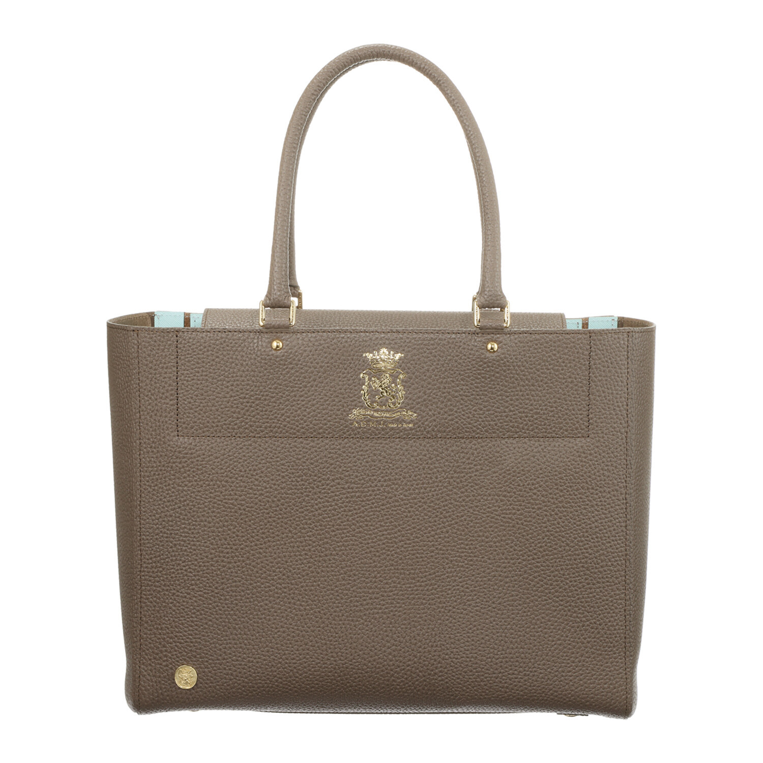 エーディーエムジェイ 牛革シュリンク型押し クレバートートバッグ