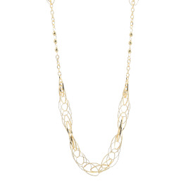 オロリナ １８Ｋ トリプルツイスト ロングネックレス