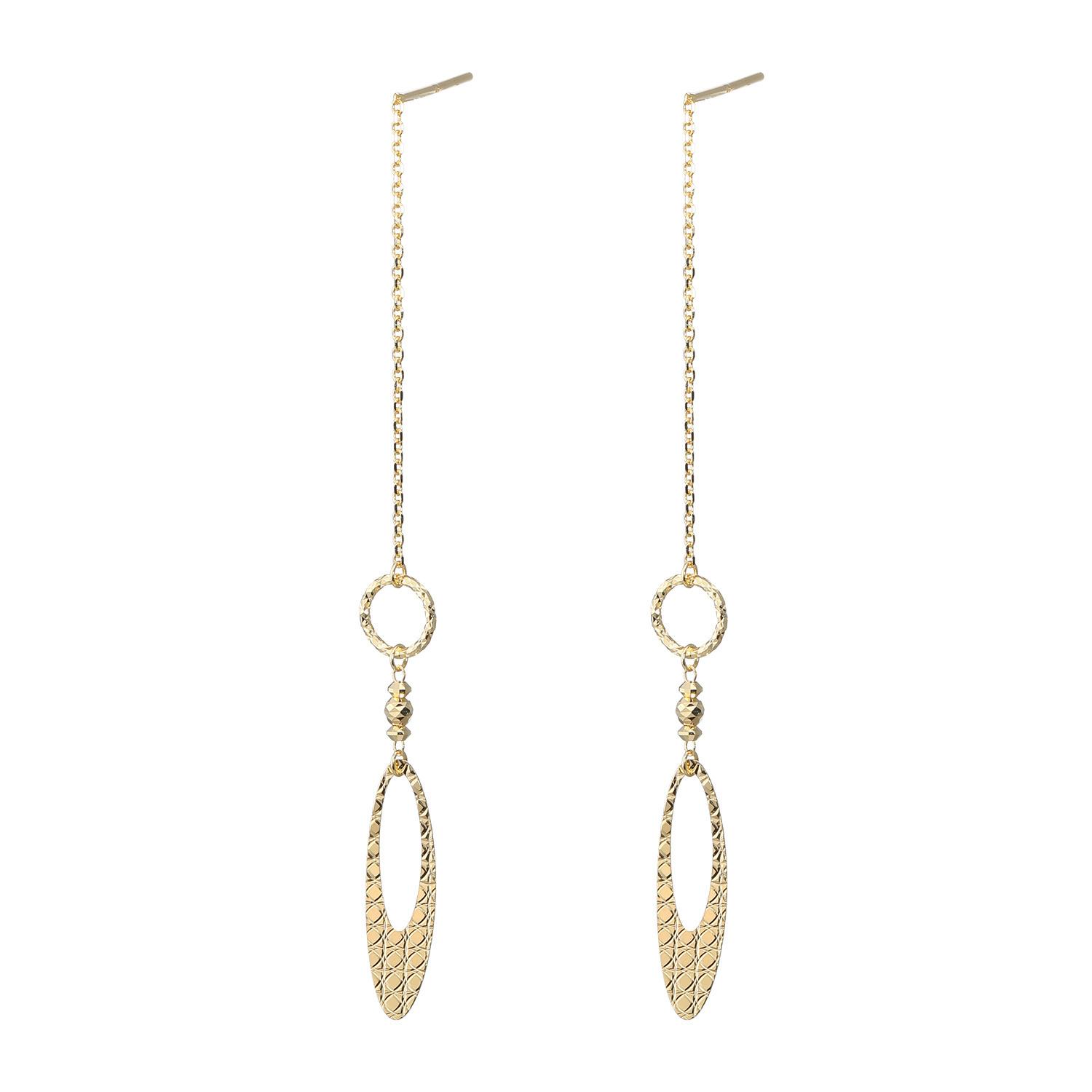 チェーンクリエイト １８Ｋ ダイヤモンドカット ピアス