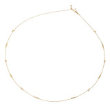 チェーンクリエイト １８Ｋ ダイヤモンドカット ステーションネックレス