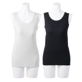 ブリーズドライ 汗ムレ対策　吸放湿 快適さらさら カップ付タンクトップ ２色セット