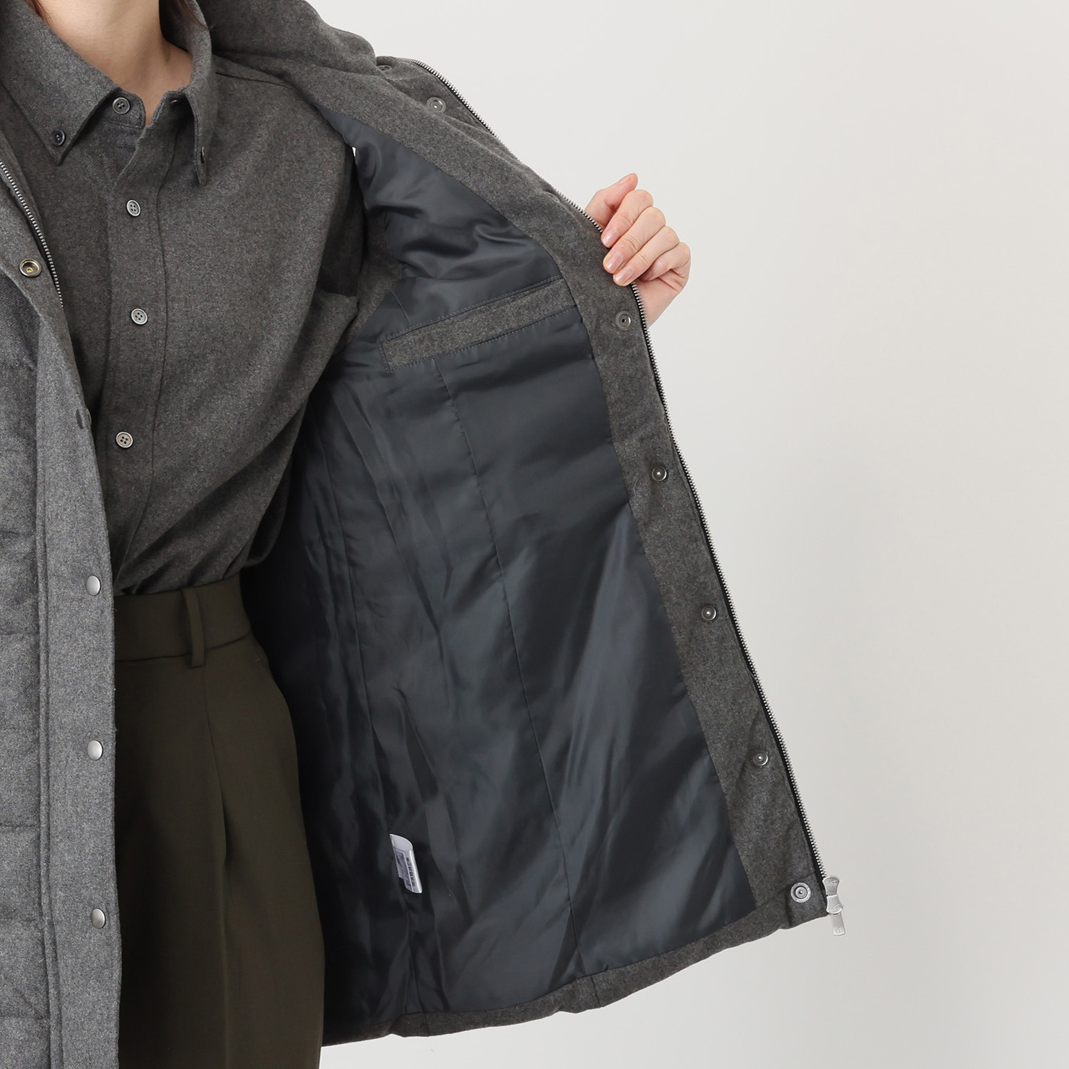 タルマス カシミヤ１００％ ロング丈 ダウンベスト